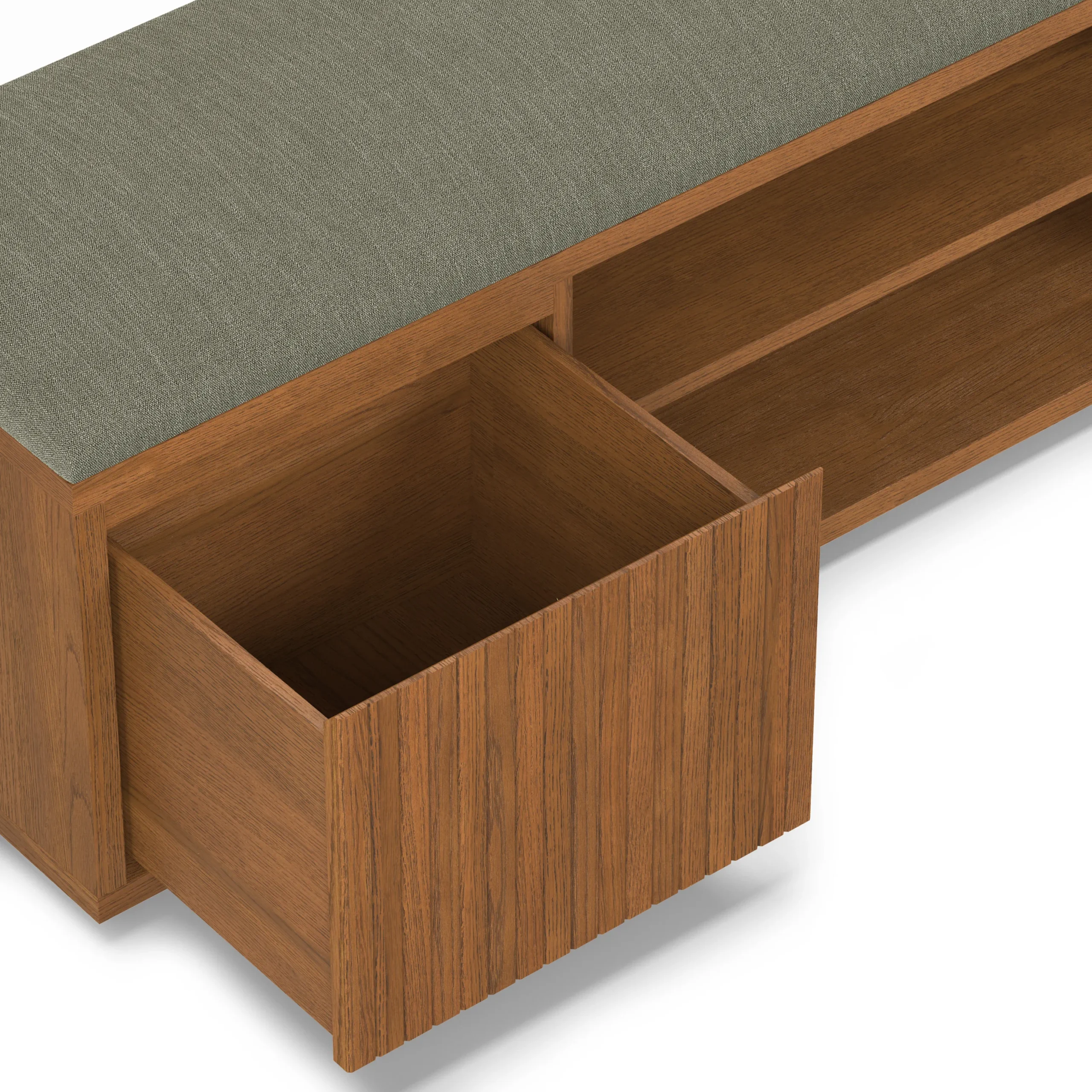 Kouva 47_ Bench - Smoked Oak and Algonquin Green - Image 8