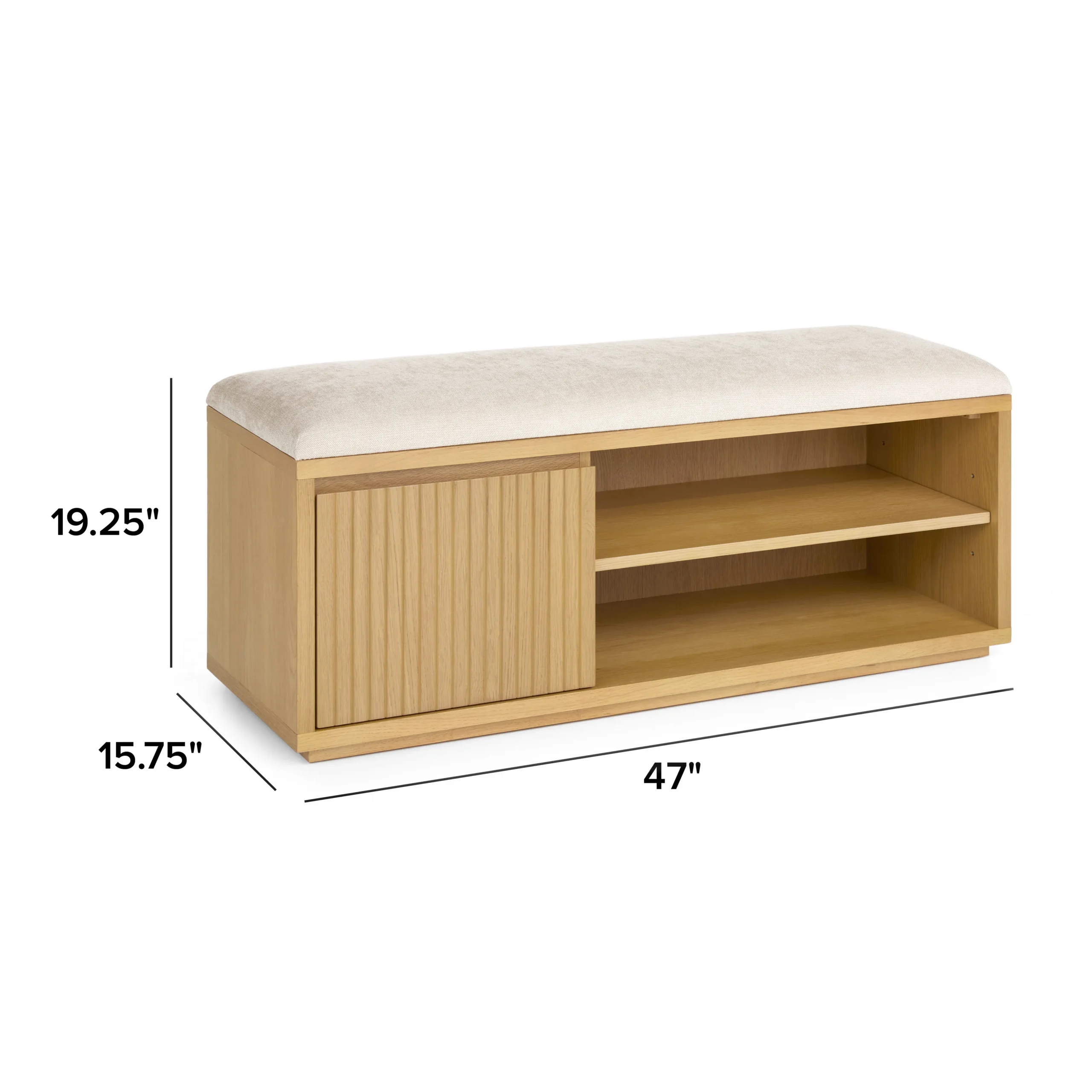 Kouva 47_ Bench - Natural Oak and Santolina Gray - Image 8