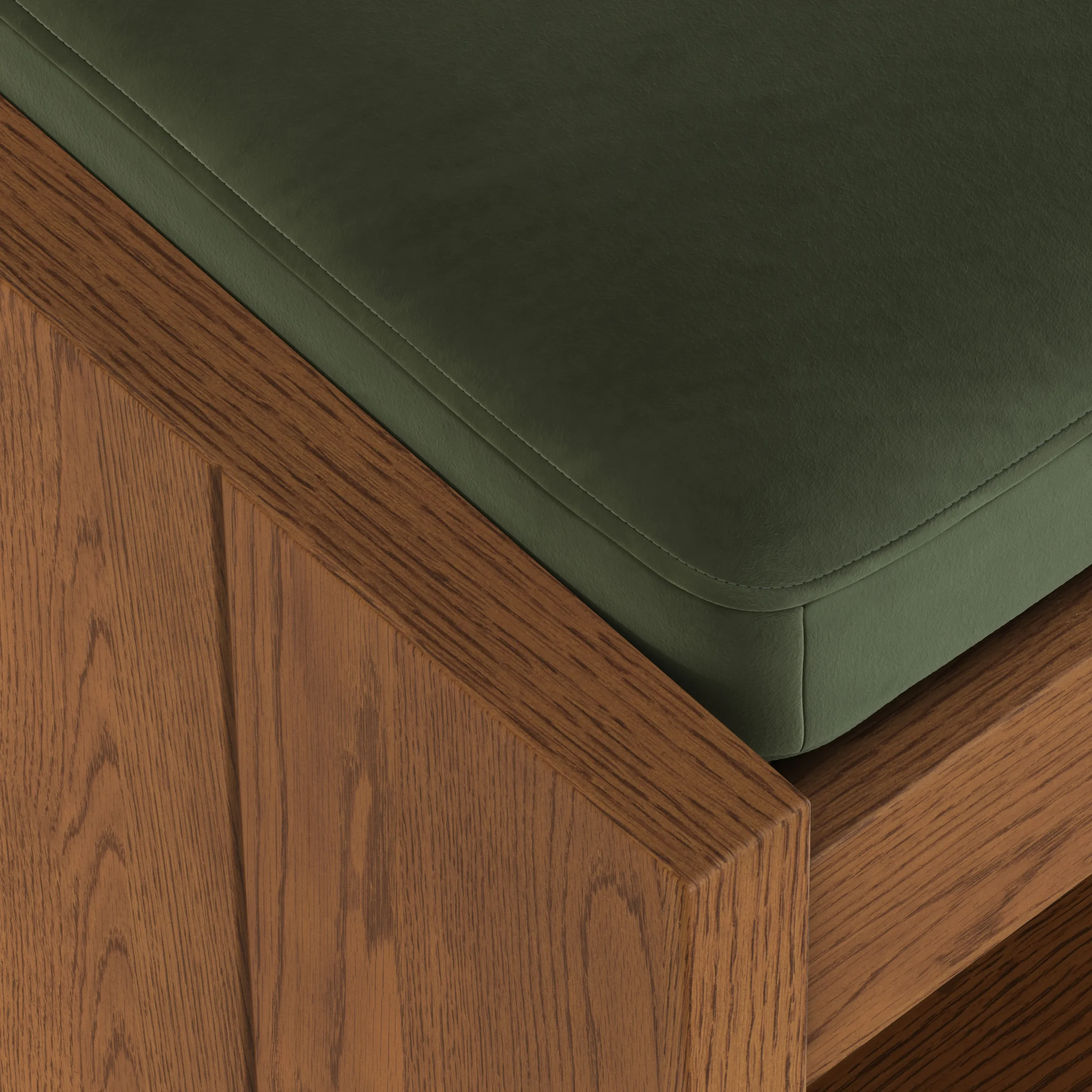 Cassie 56_ Velvet Bench - Smoked Oak and Hale Fir Green - Image 8