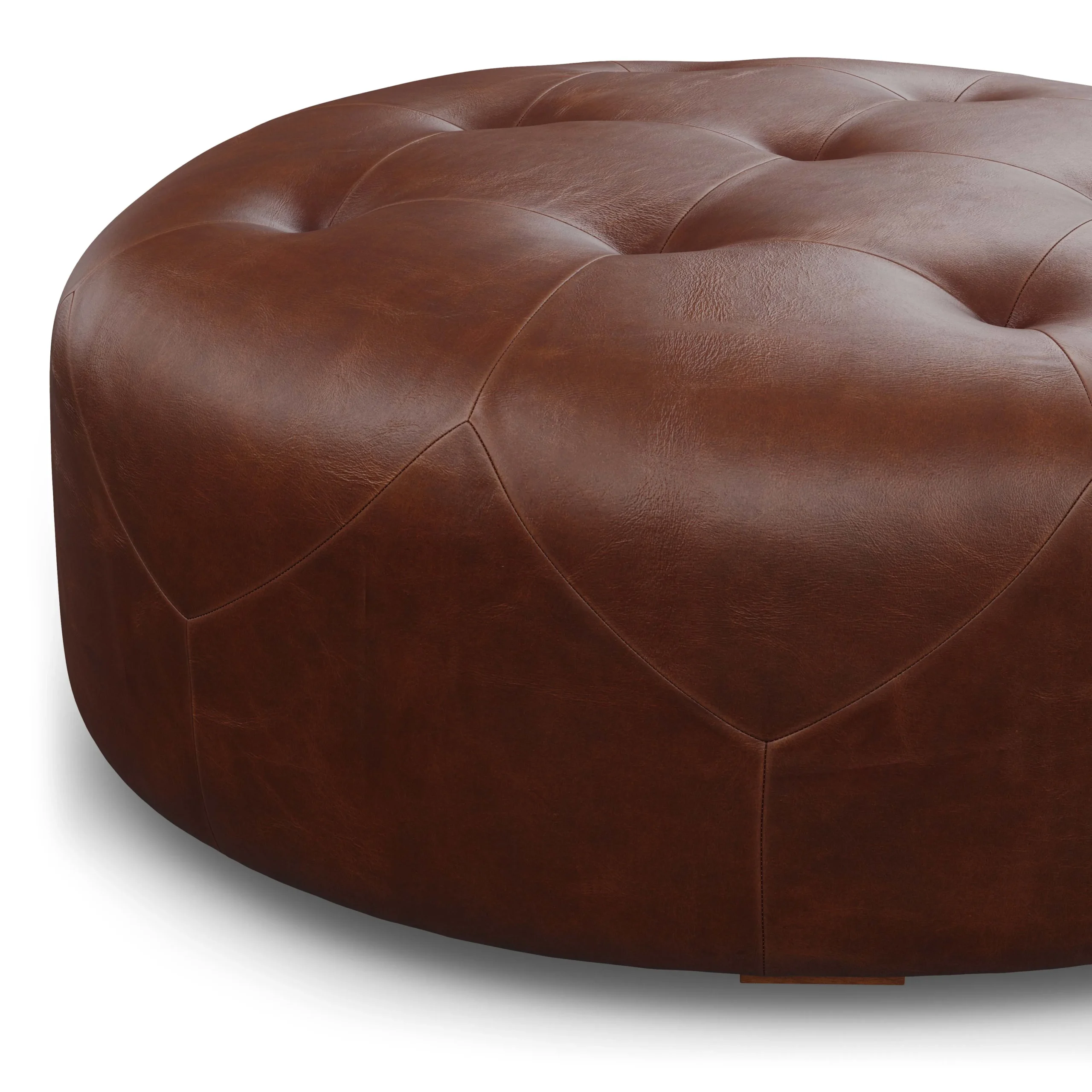 Timpani 41_ Leather Ottoman - Indiana Brown - Image 8