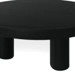 Adel 42_ Round Coffee Table - Black