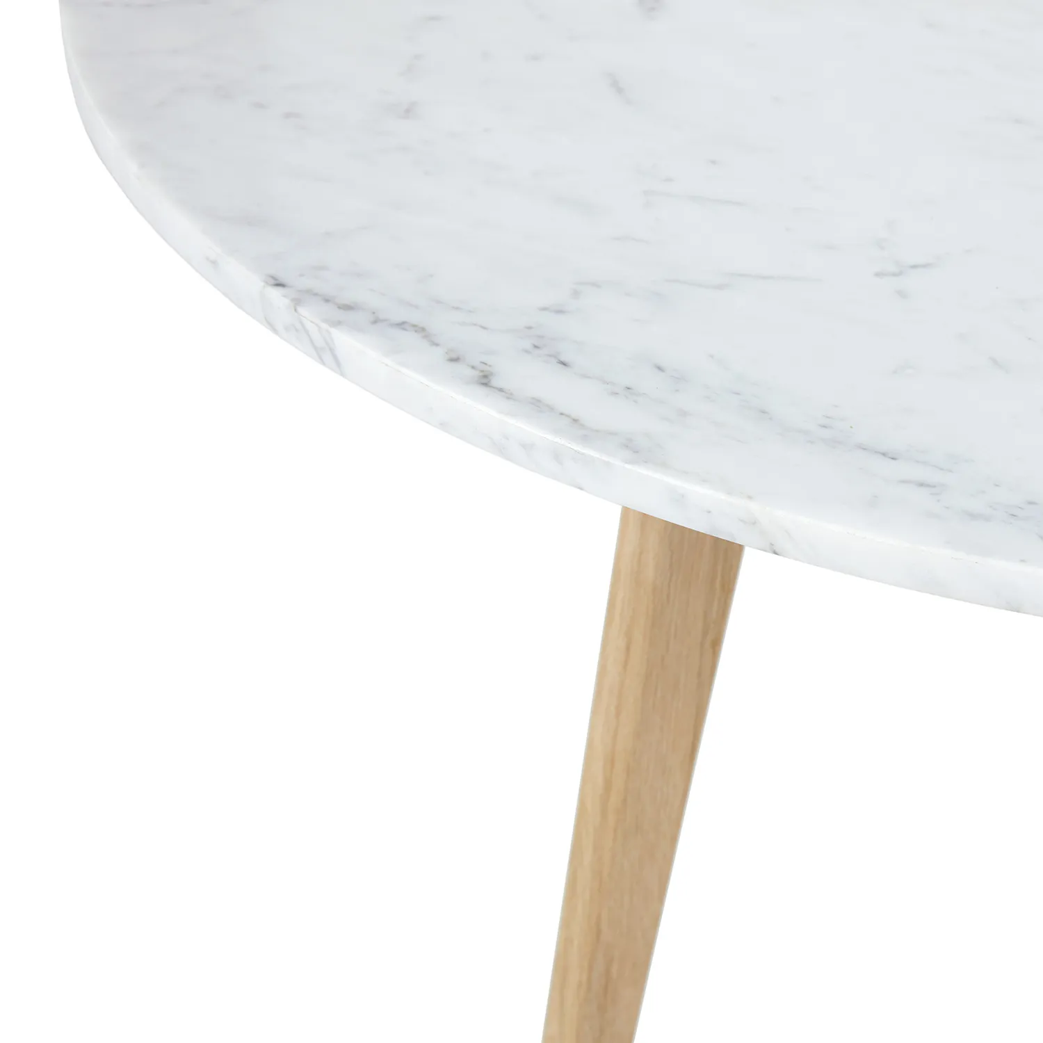 Mara 31.5_ Marble Coffee Table - Oak - Image 4