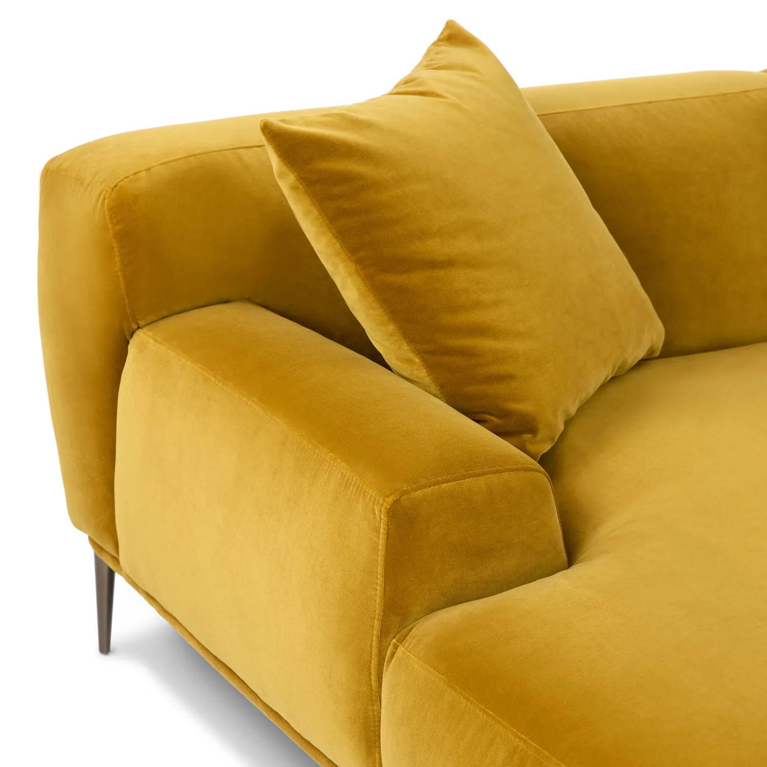 Abisko 94.5_ Velvet Left Sectional - Plush Yarrow Gold - Image 8