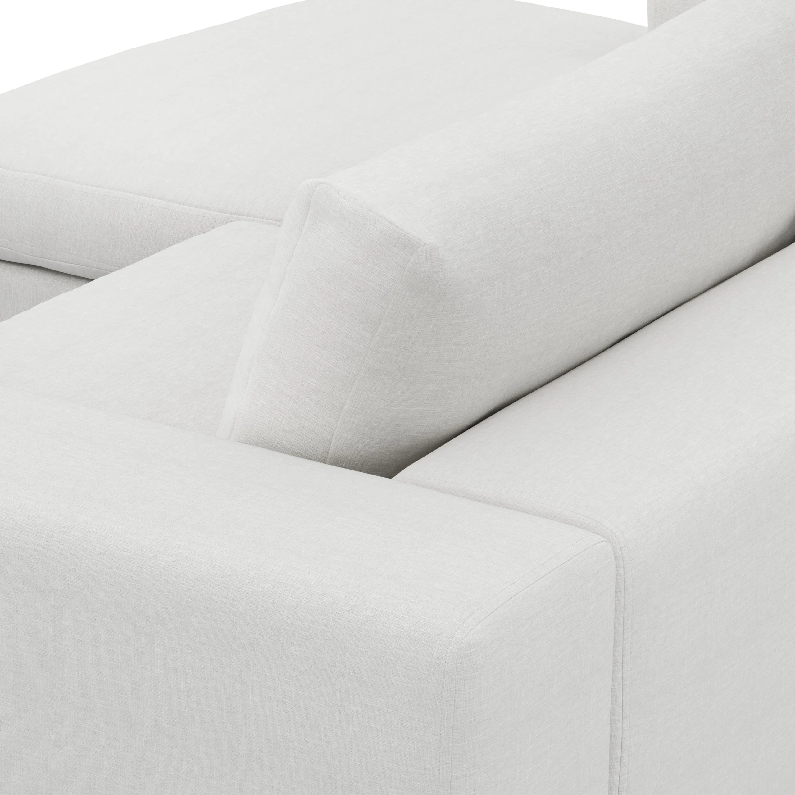 Beta 98_ Modular Left Chaise Sectional - Quartz White - Image 8