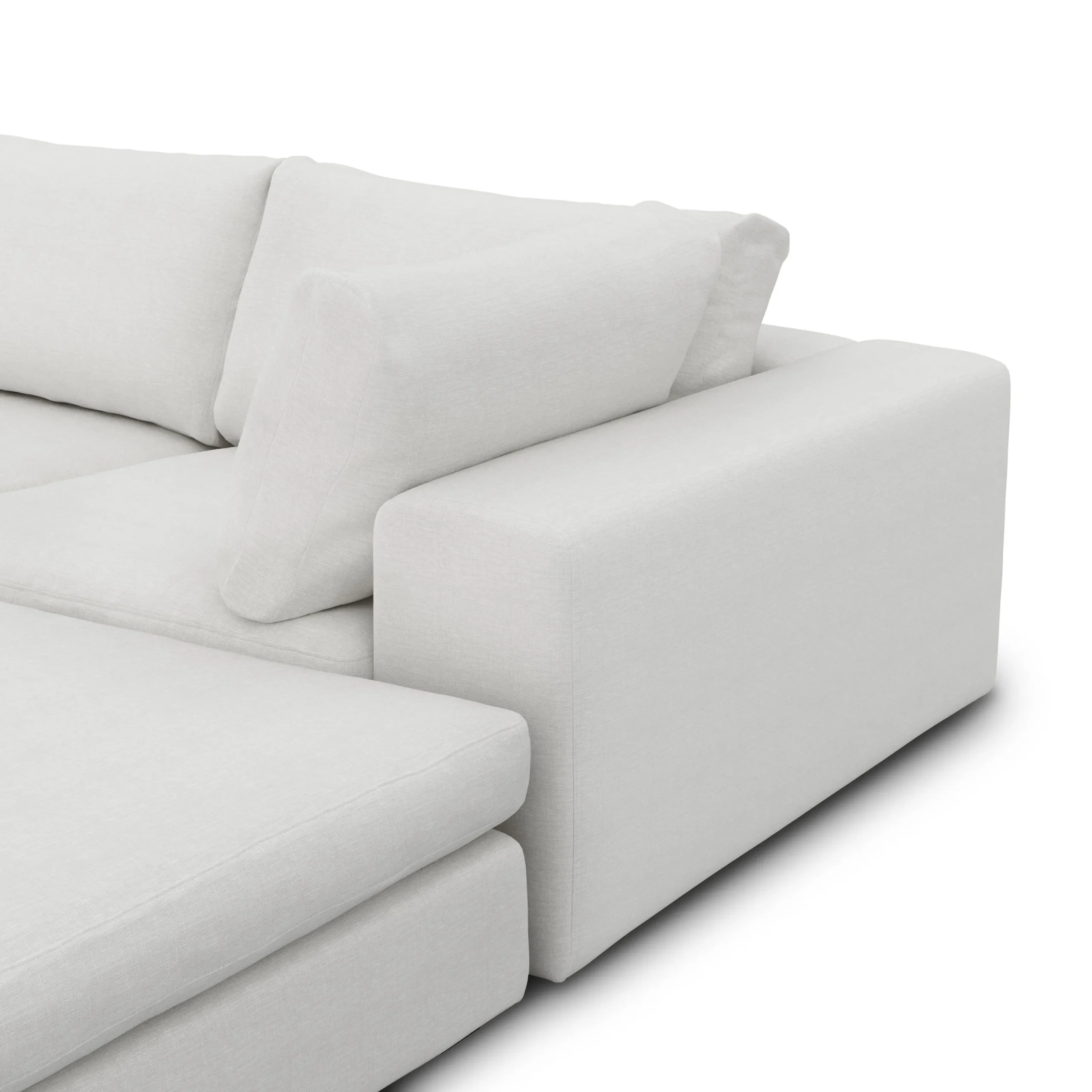 Beta 129.5_ Modular U Sectional - Quartz White - Image 8