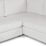 Beta 133.5_ Left Modular Conversational Sectional - Quartz White