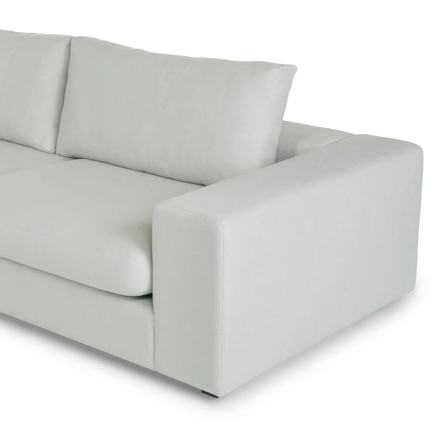 Beta 133.5_ Left Modular Conversational Sectional - Welsh Gray - Image 8
