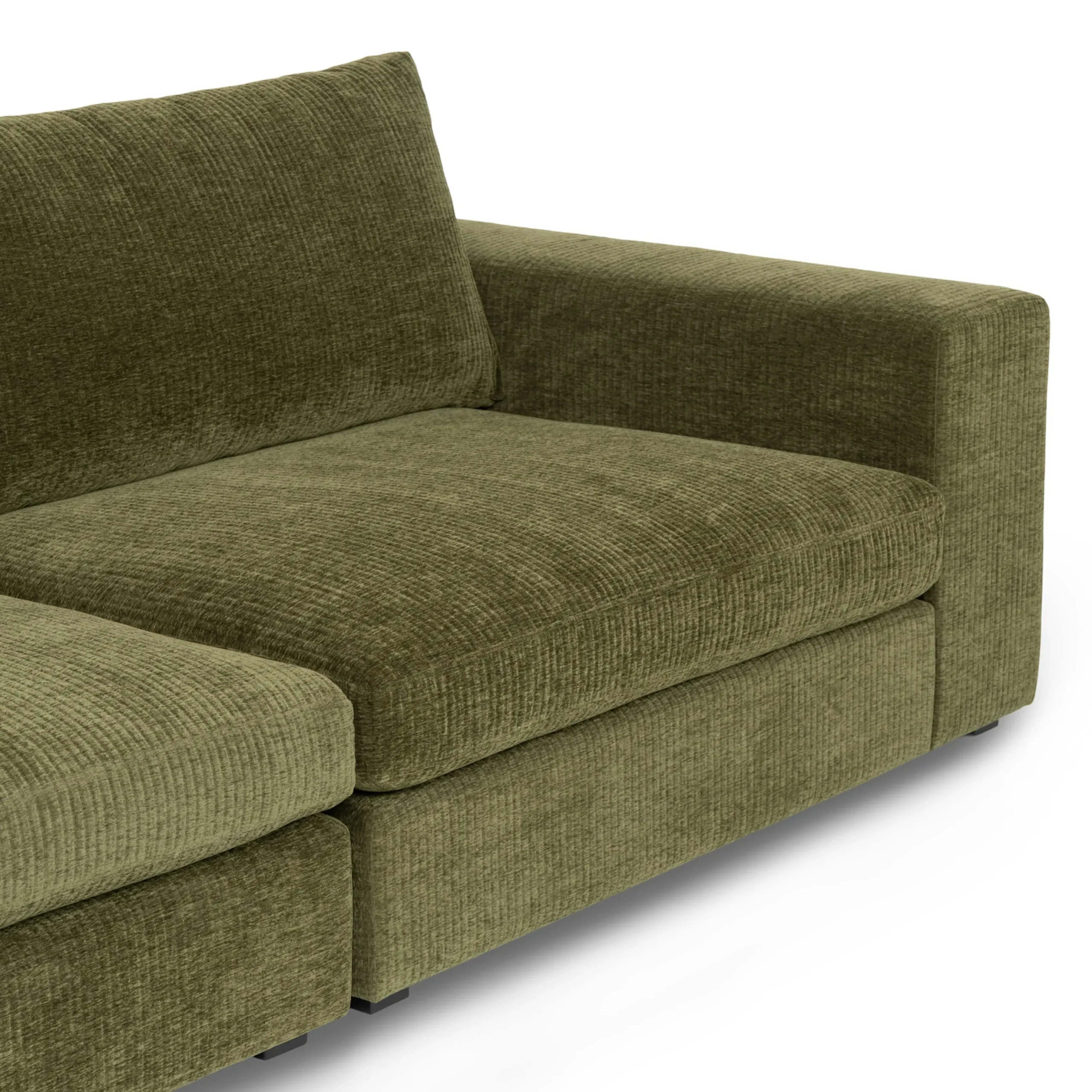 Beta 133.5_ Modular Corner Sectional - Cypress Green - Image 8