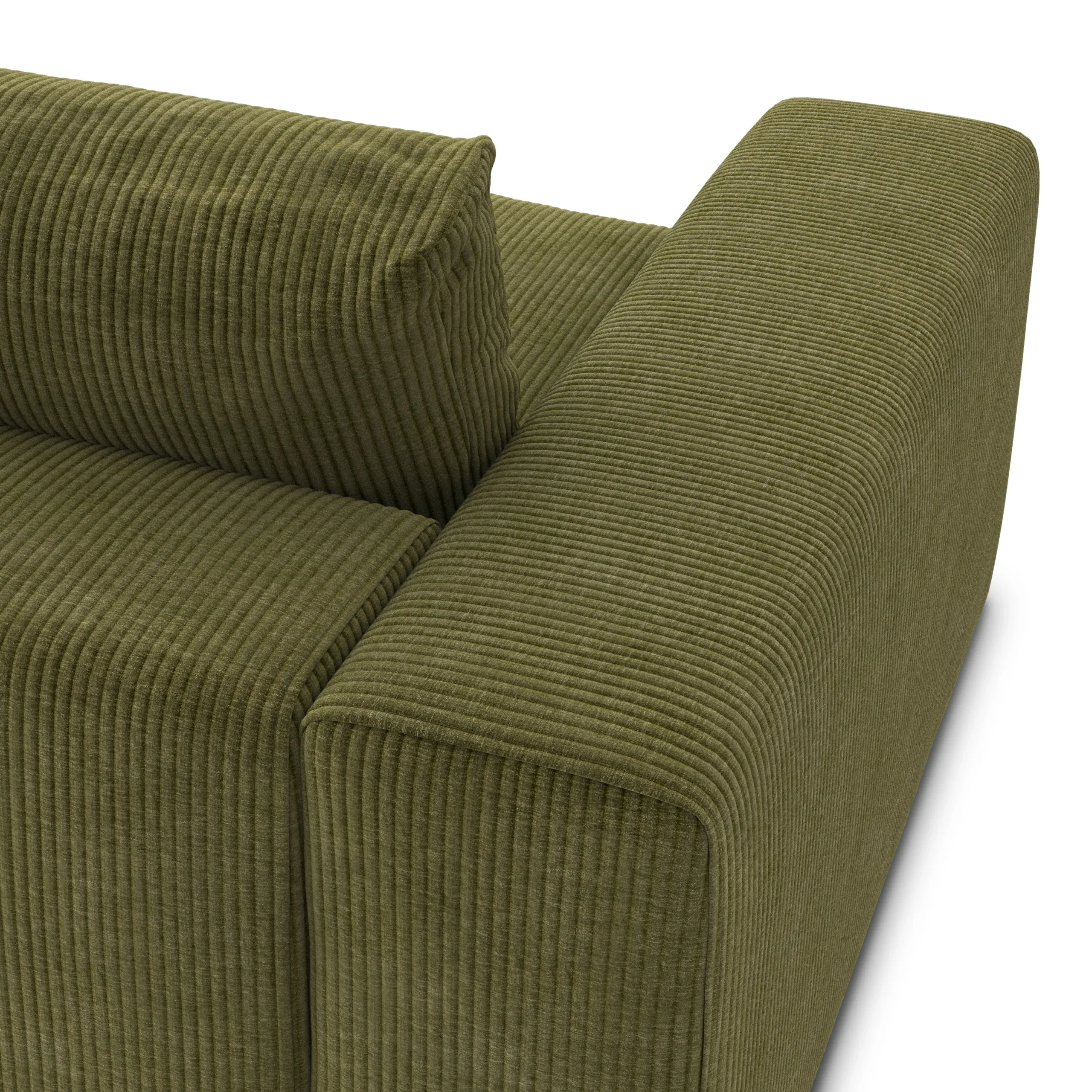 Beta 133.5_ Modular L Sectional - Cypress Green - Image 8