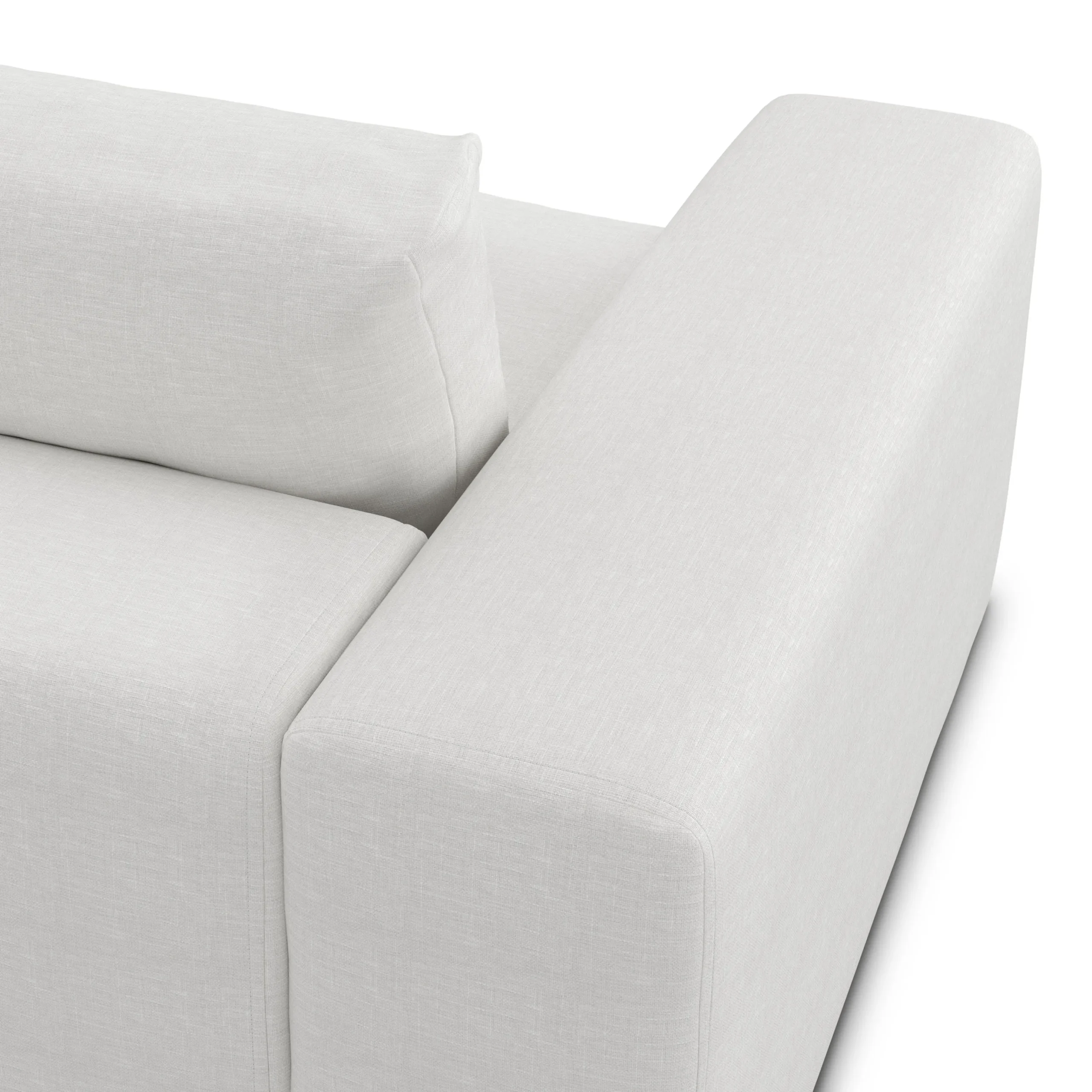 Beta 133.5_ Modular L Sectional - Quartz White - Image 8
