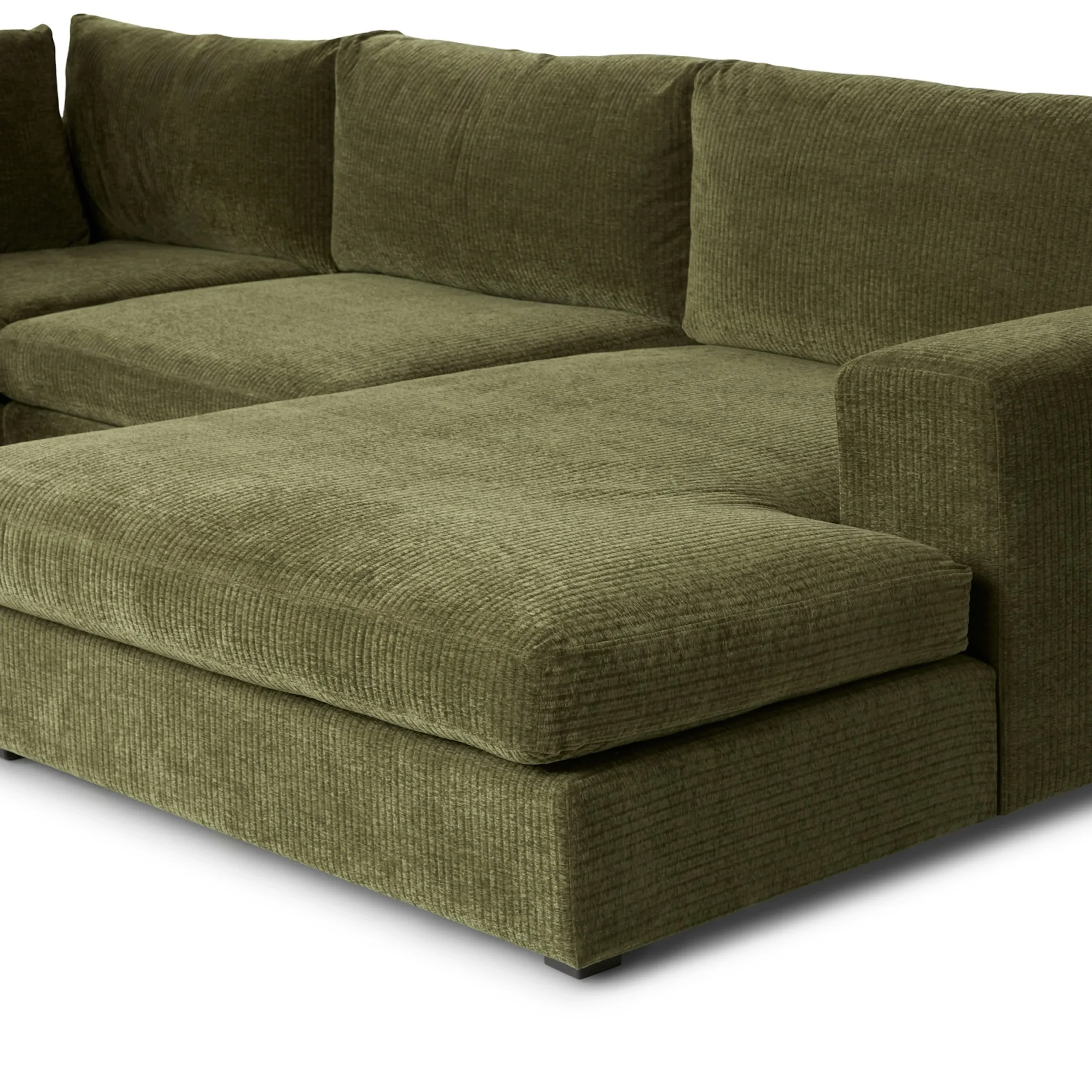 Beta 133.5_ Right Modular Conversational Sectional - Cypress Green - Image 8