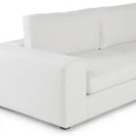 Beta 133.5_ Right Modular Conversational Sectional - Quartz White