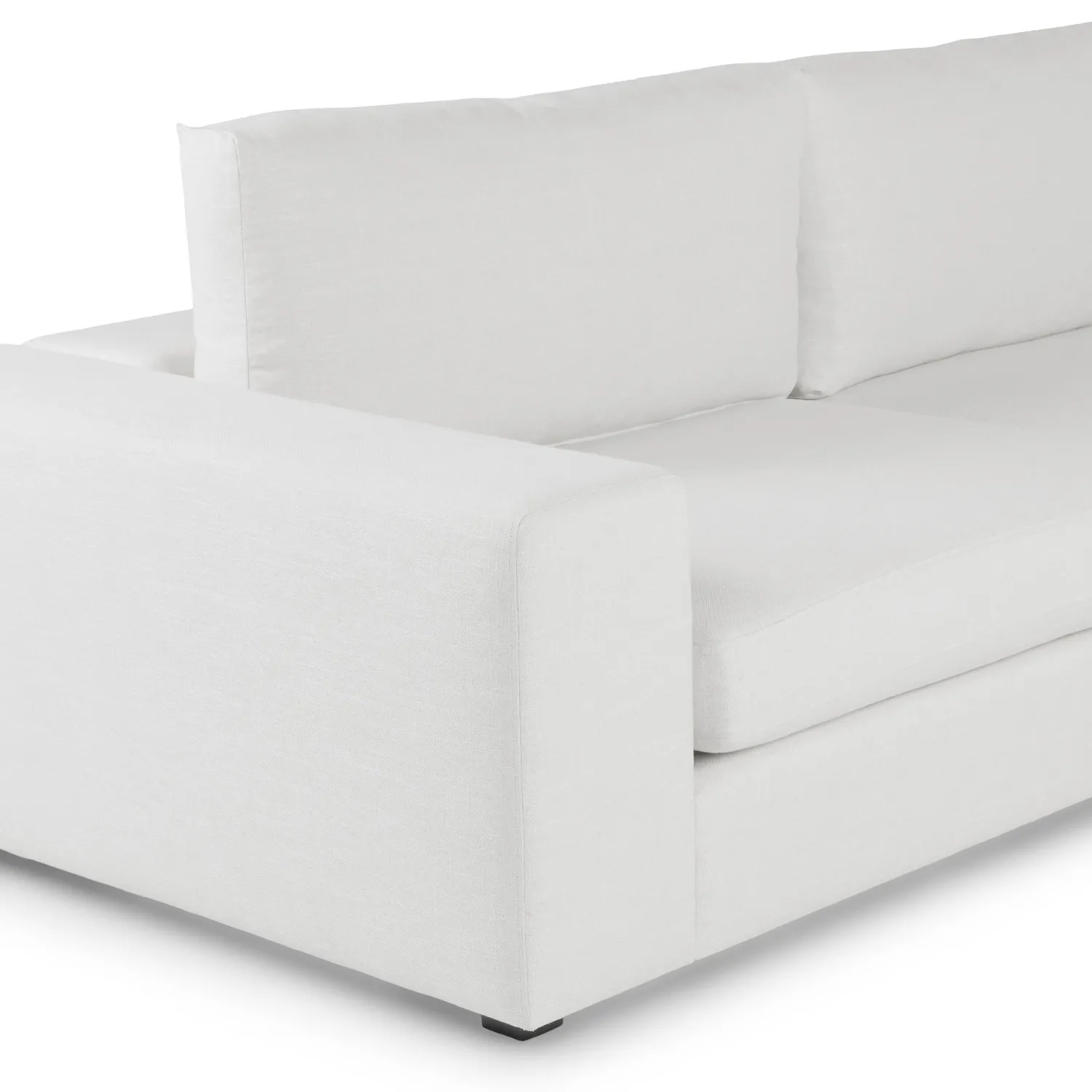 Beta 133.5_ Right Modular Conversational Sectional - Quartz White - Image 8