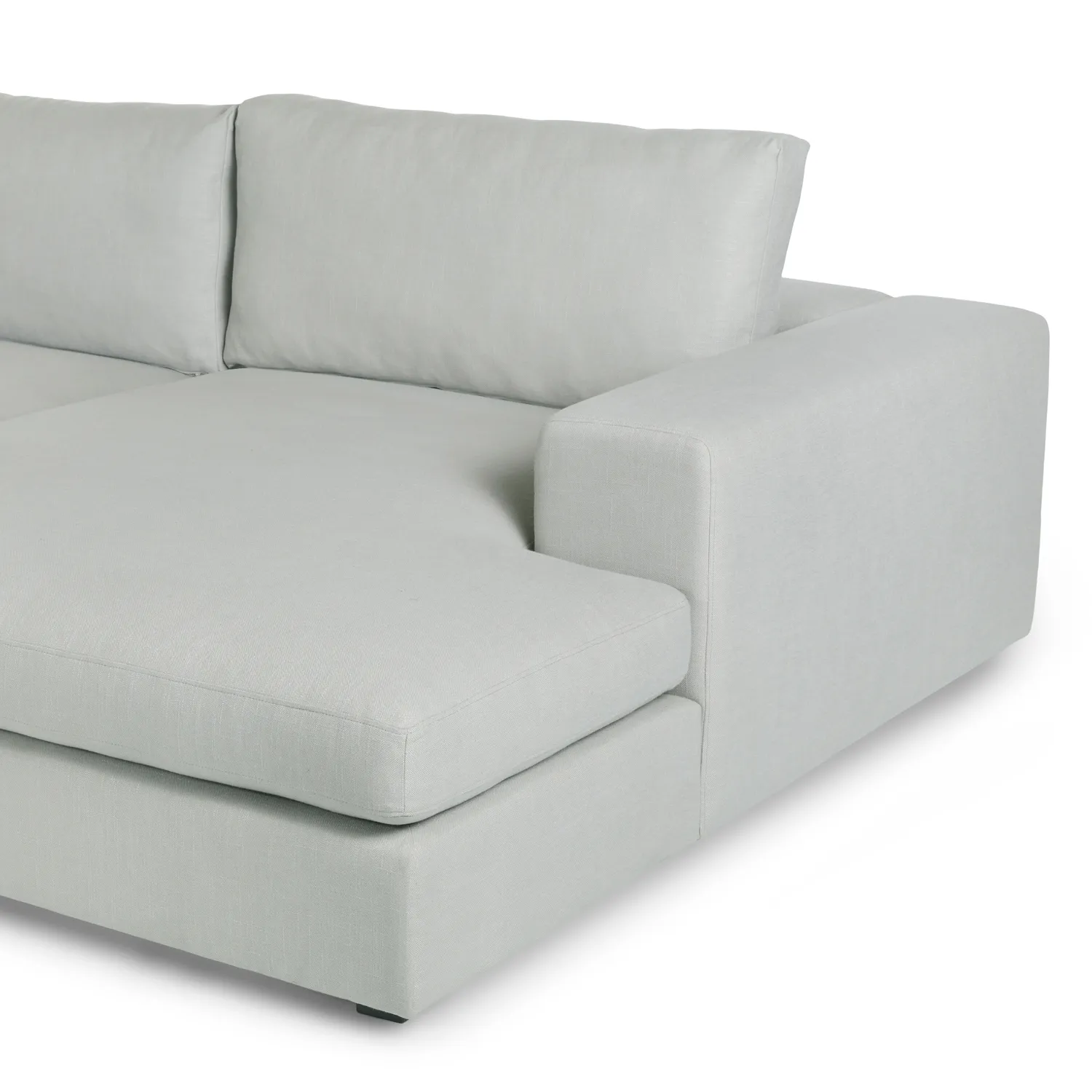 Beta 133.5_ Right Modular Conversational Sectional - Welsh Gray - Image 8
