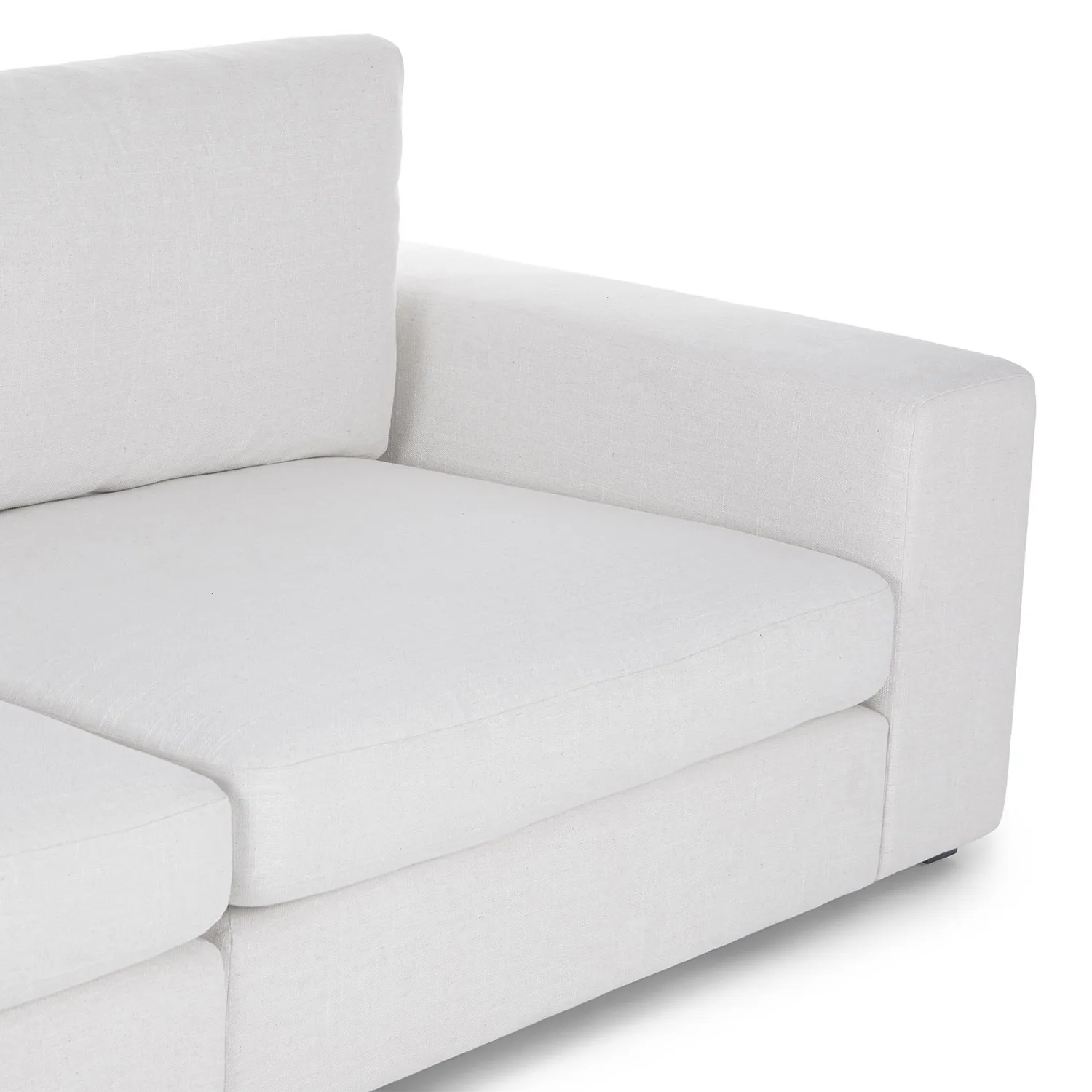 Beta 137.5_ Left Modular Chaise Sectional - Quartz White - Image 8