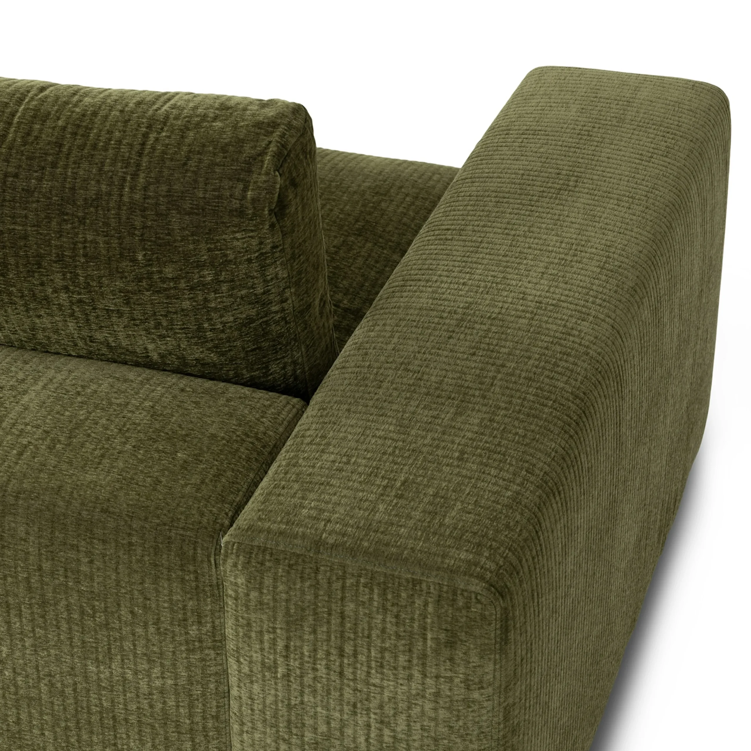 Beta 137.5_ Right Modular Chaise Sectional - Cypress Green - Image 8