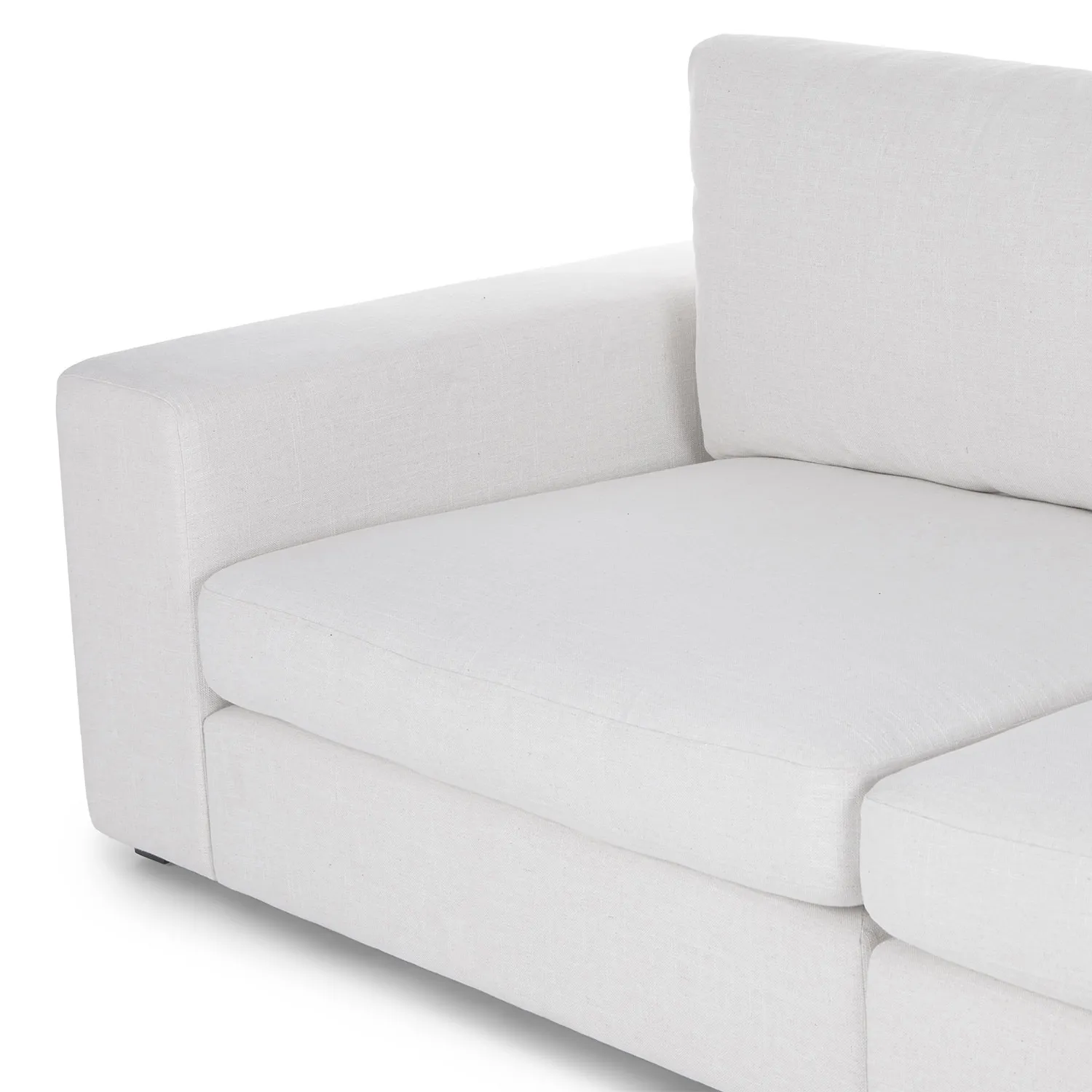 Beta 137.5_ Right Modular Chaise Sectional - Quartz White - Image 8