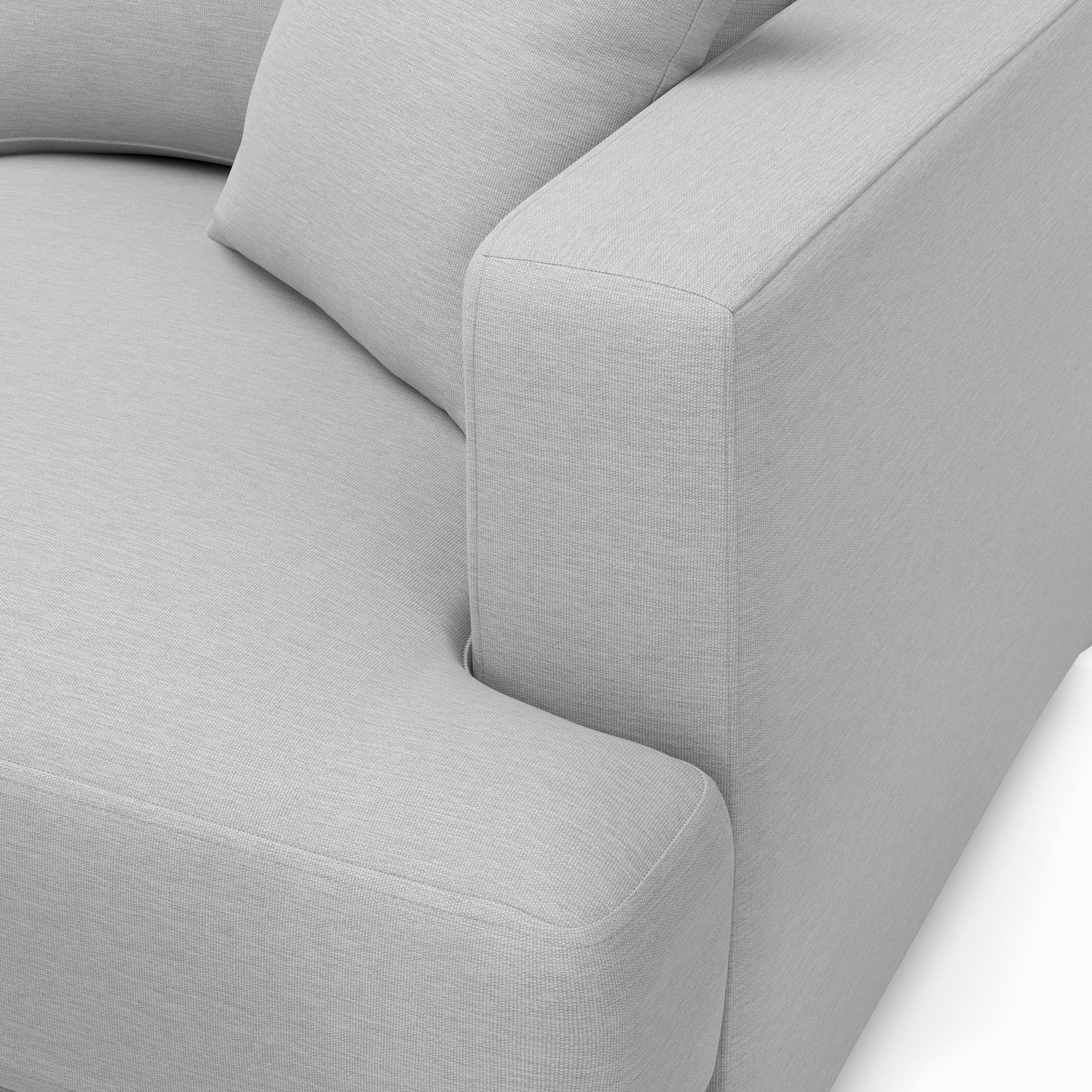 Dawn 100_ Left Sectional - Silver Ivory - Image 8