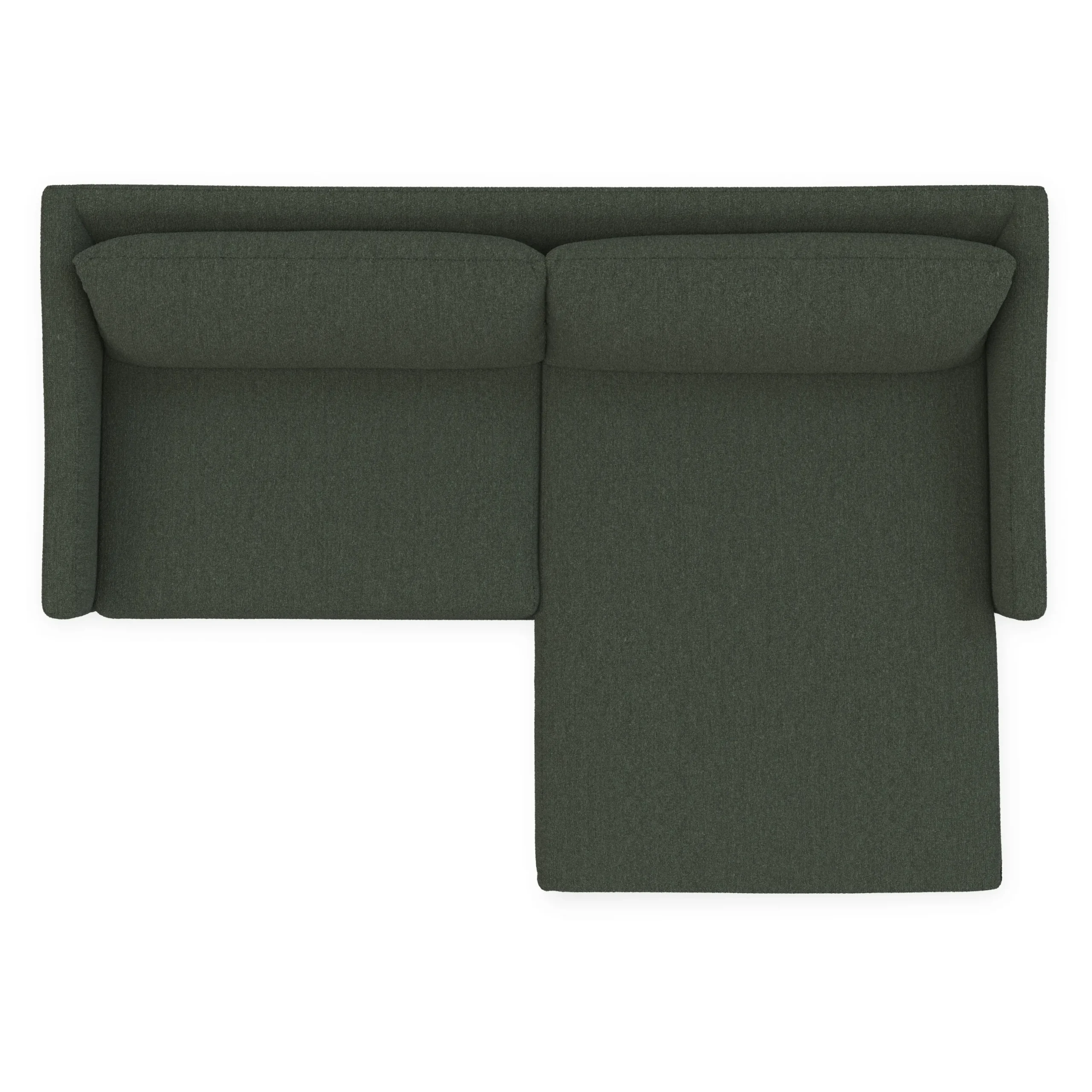 Landry 84.5_ Reversible Storage Sectional - Green Wool Bouclé - Image 8