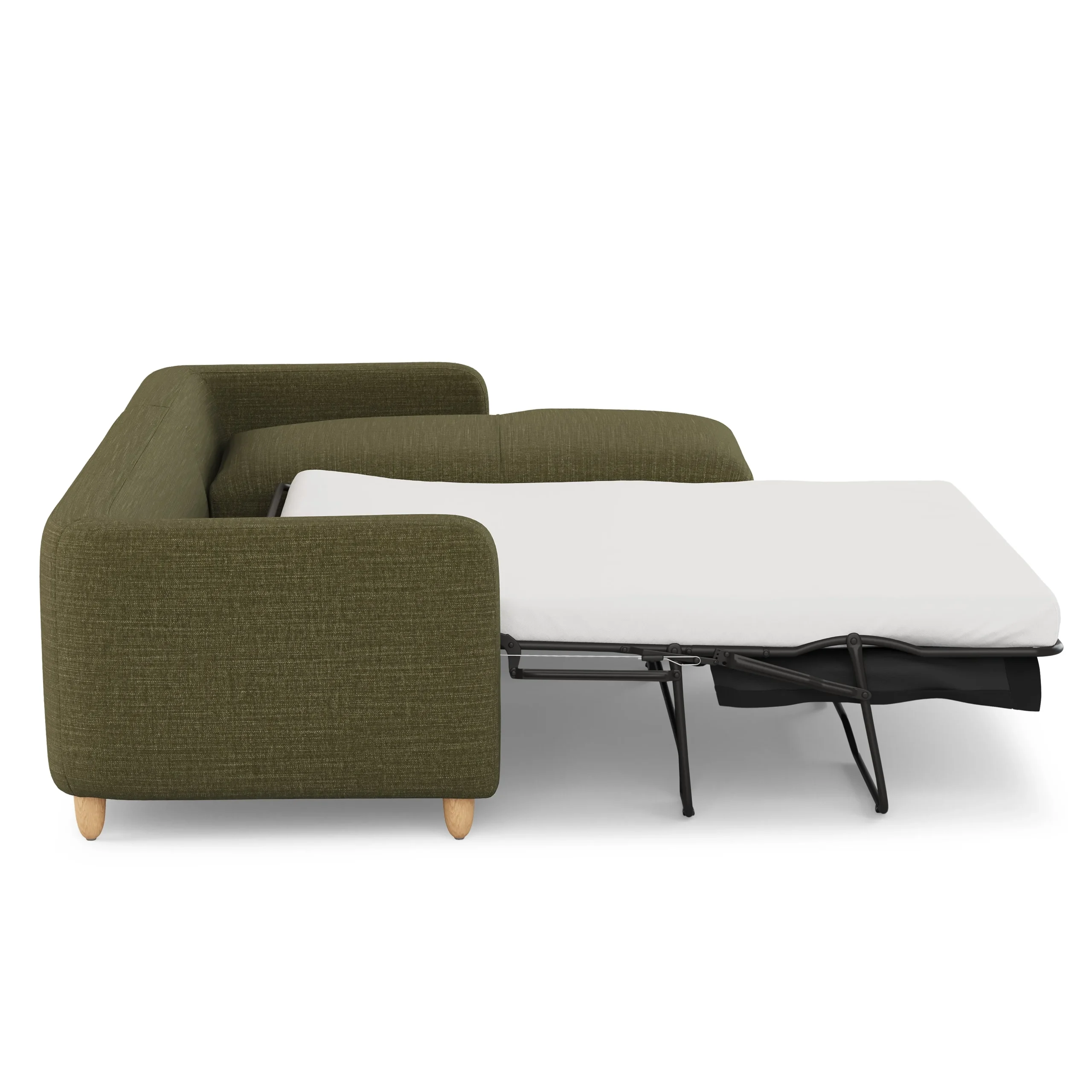 Vati 114_ Right Storage Sleeper Sectional - Natural Oak and Napa Moss - Image 8