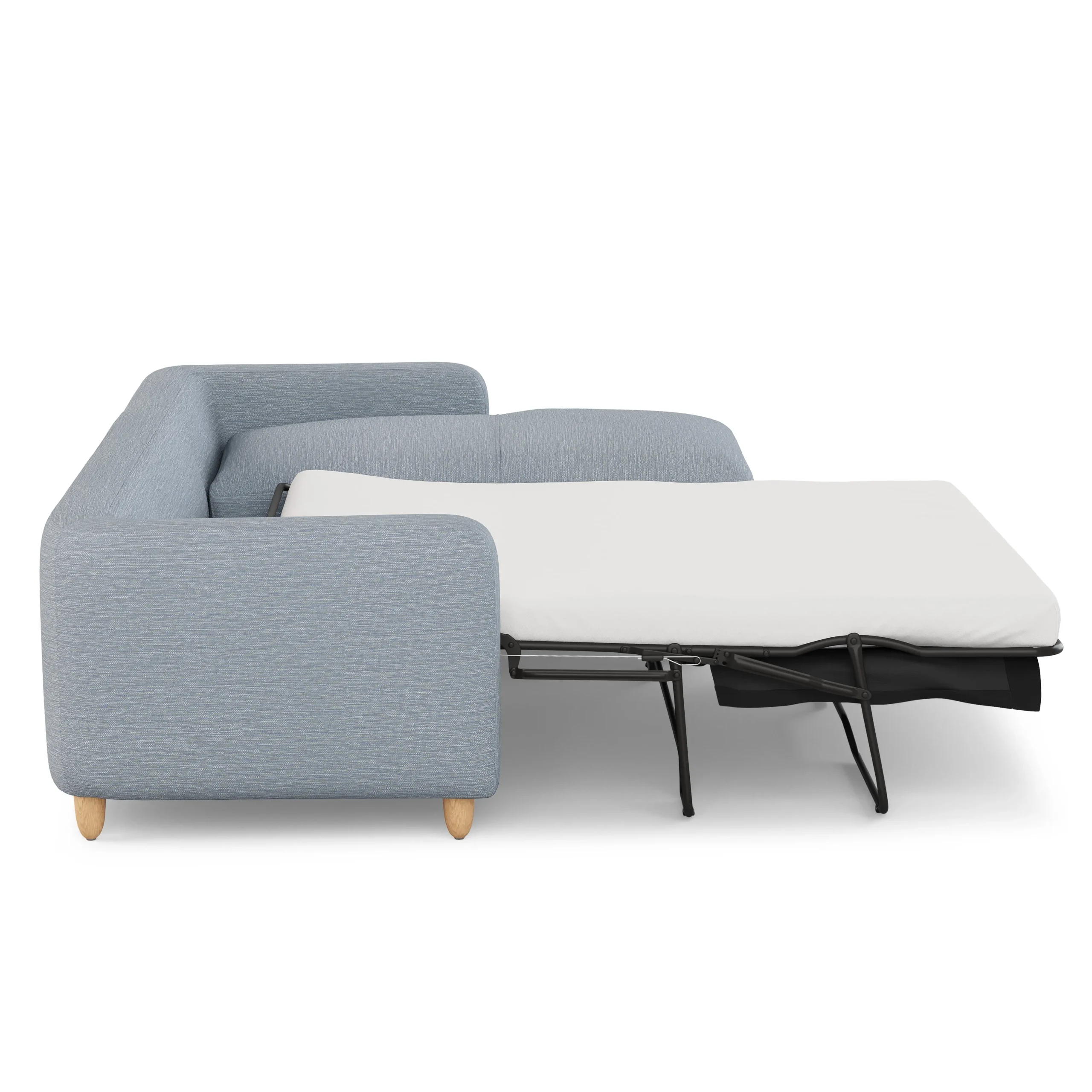 Vati 114_ Right Storage Sleeper Sectional - Natural Oak and Silver Light Blue - Image 8