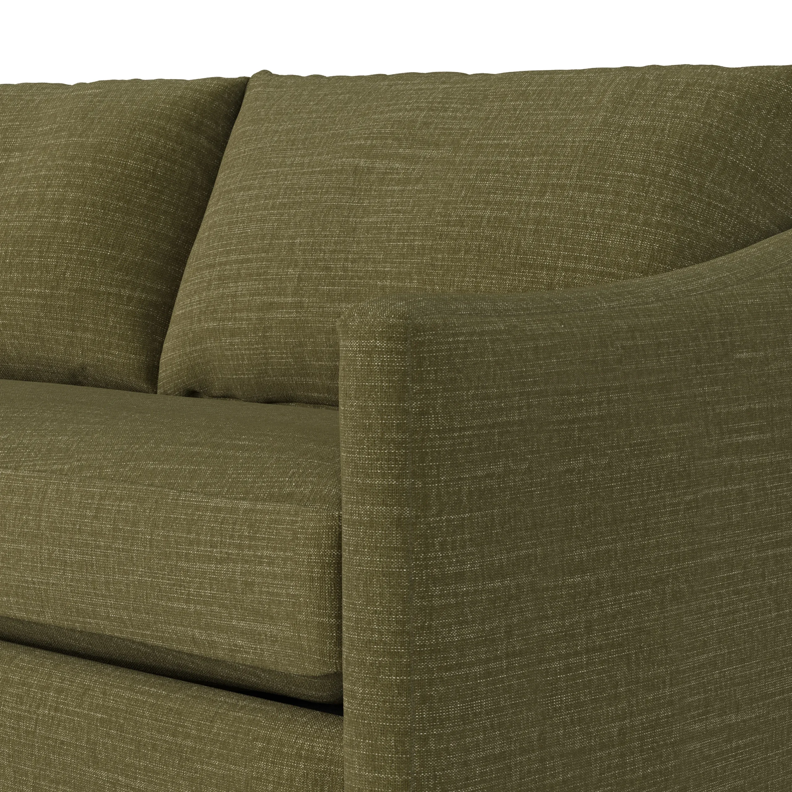 Landry 91_ Corner Sectional - Napa Moss - Image 8