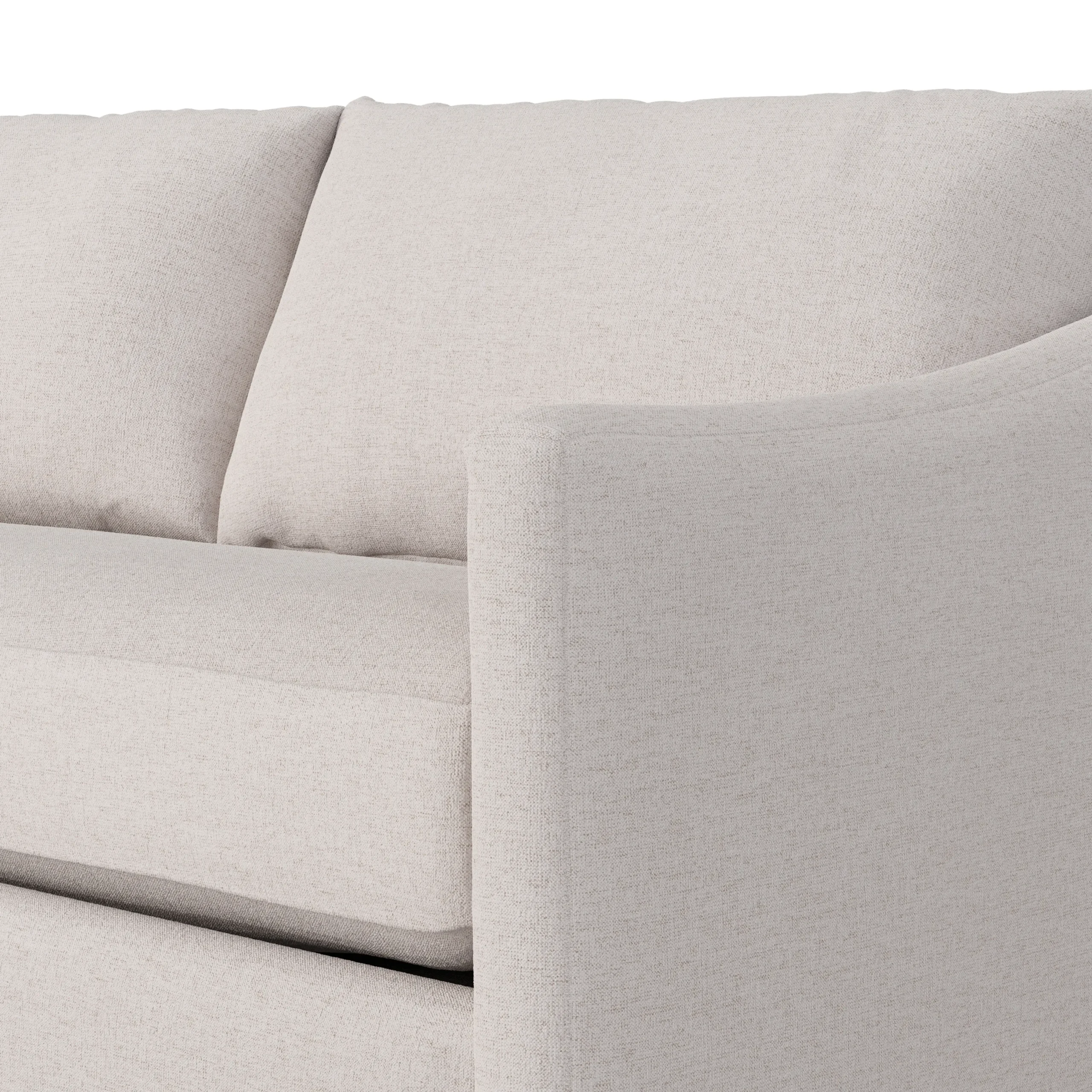 Landry 91_ Corner Sectional - Napa White - Image 8
