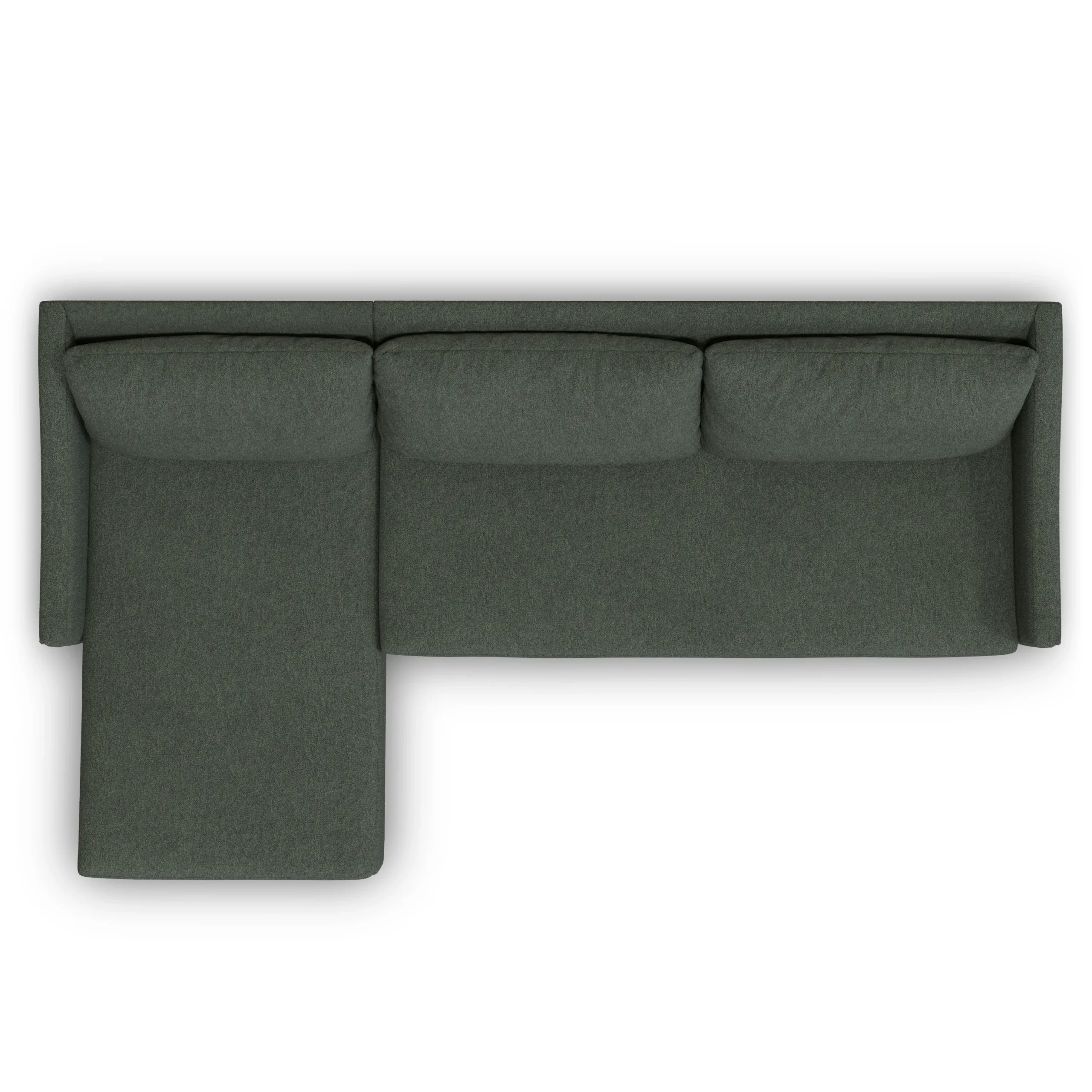 Landry 109_ Left Storage Sleeper Sectional - Green Wool Bouclé - Image 8