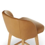 Alta Leather Swivel Counter Stool - Light Oak and Taos Tan