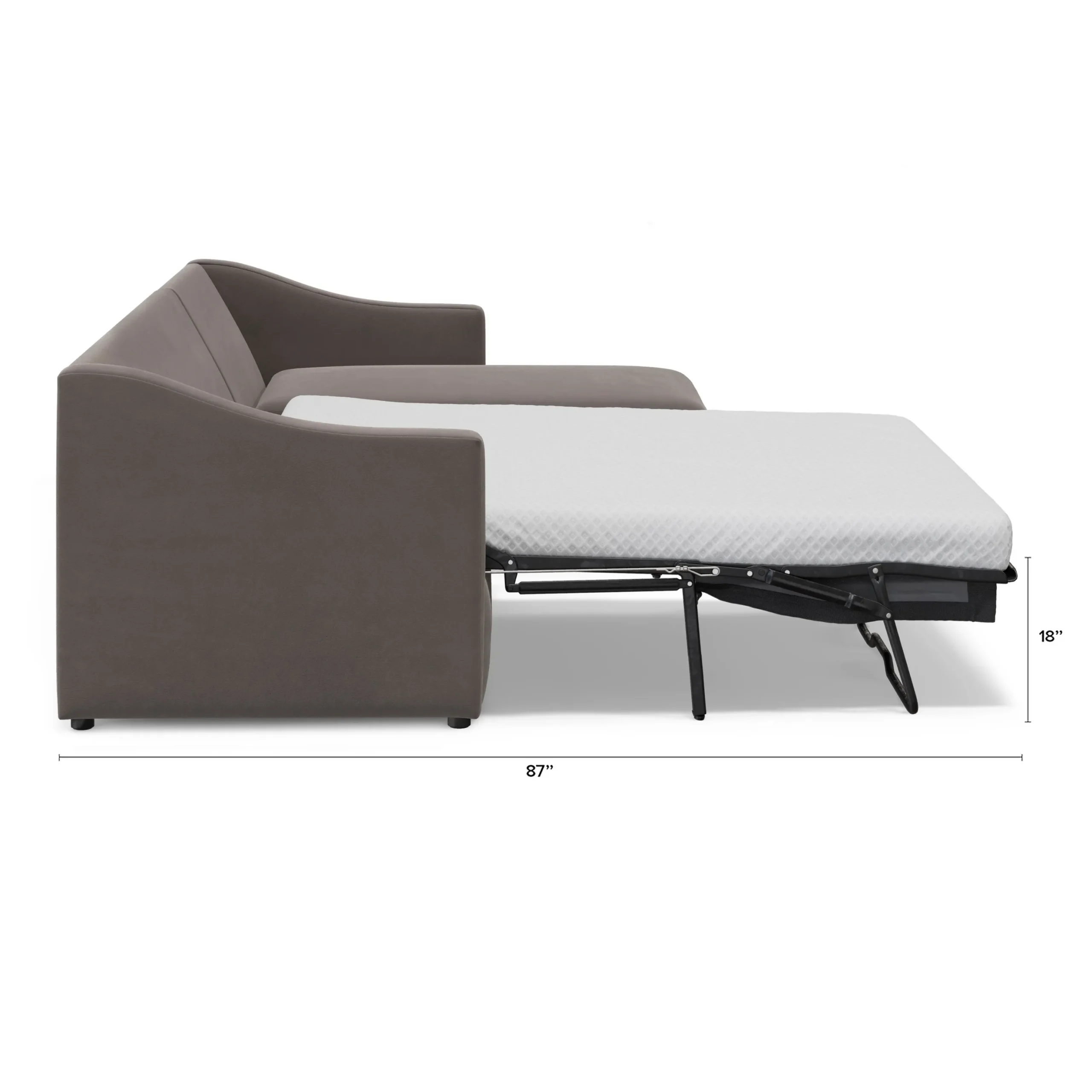 Landry 109_ Velvet Right Storage Sleeper Sectional - Hale Warm Gray - Image 5