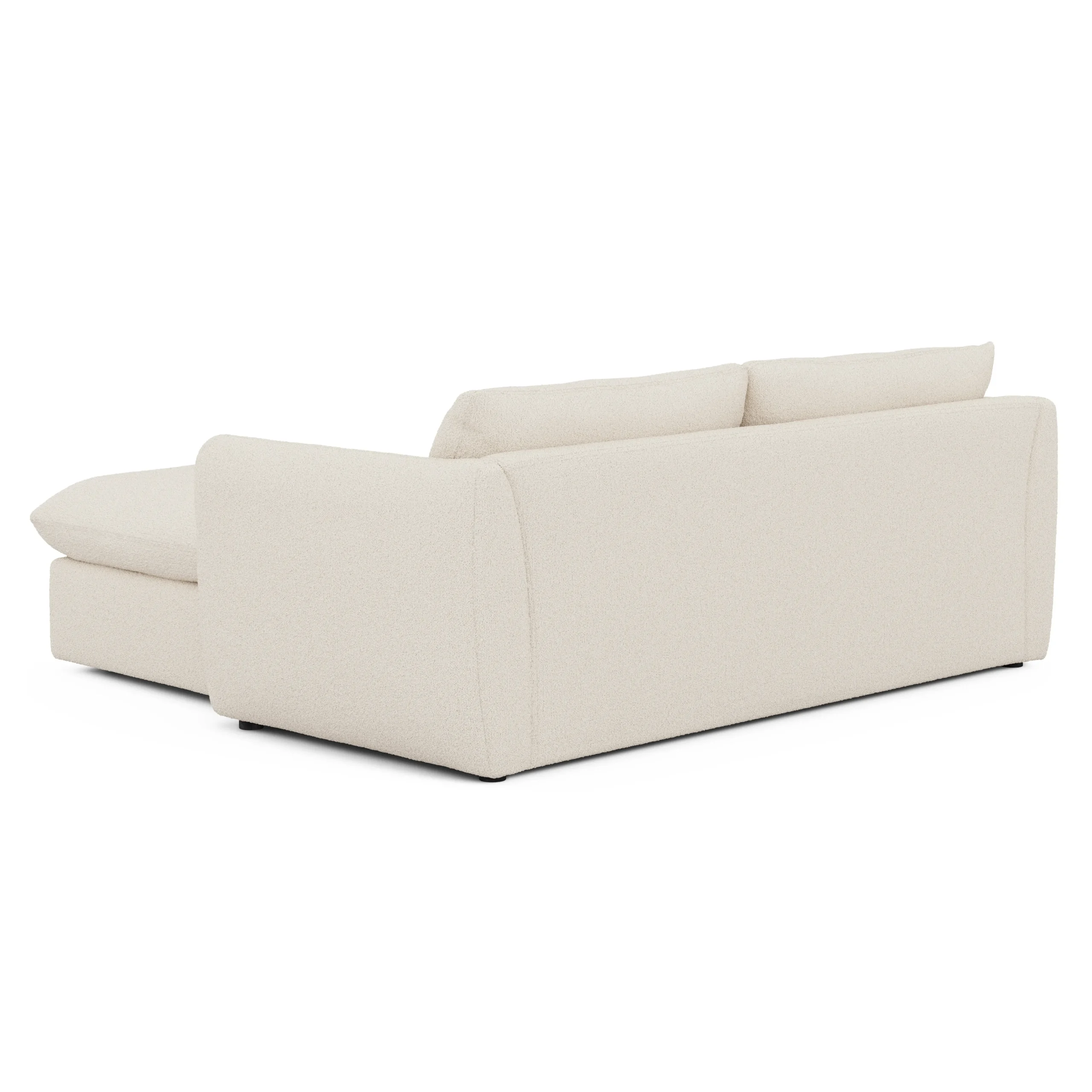 Leigh 86_ Reversible Storage Sectional - Ivory Wool Bouclé - Image 8