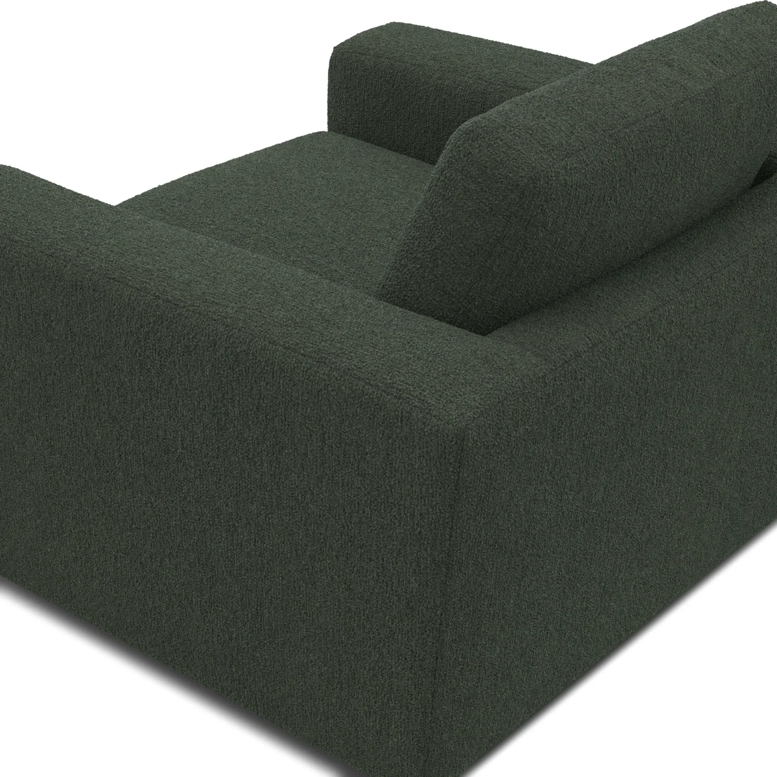 Riley 42_ Grand Swivel Chair - Green Wool Bouclé - Image 9