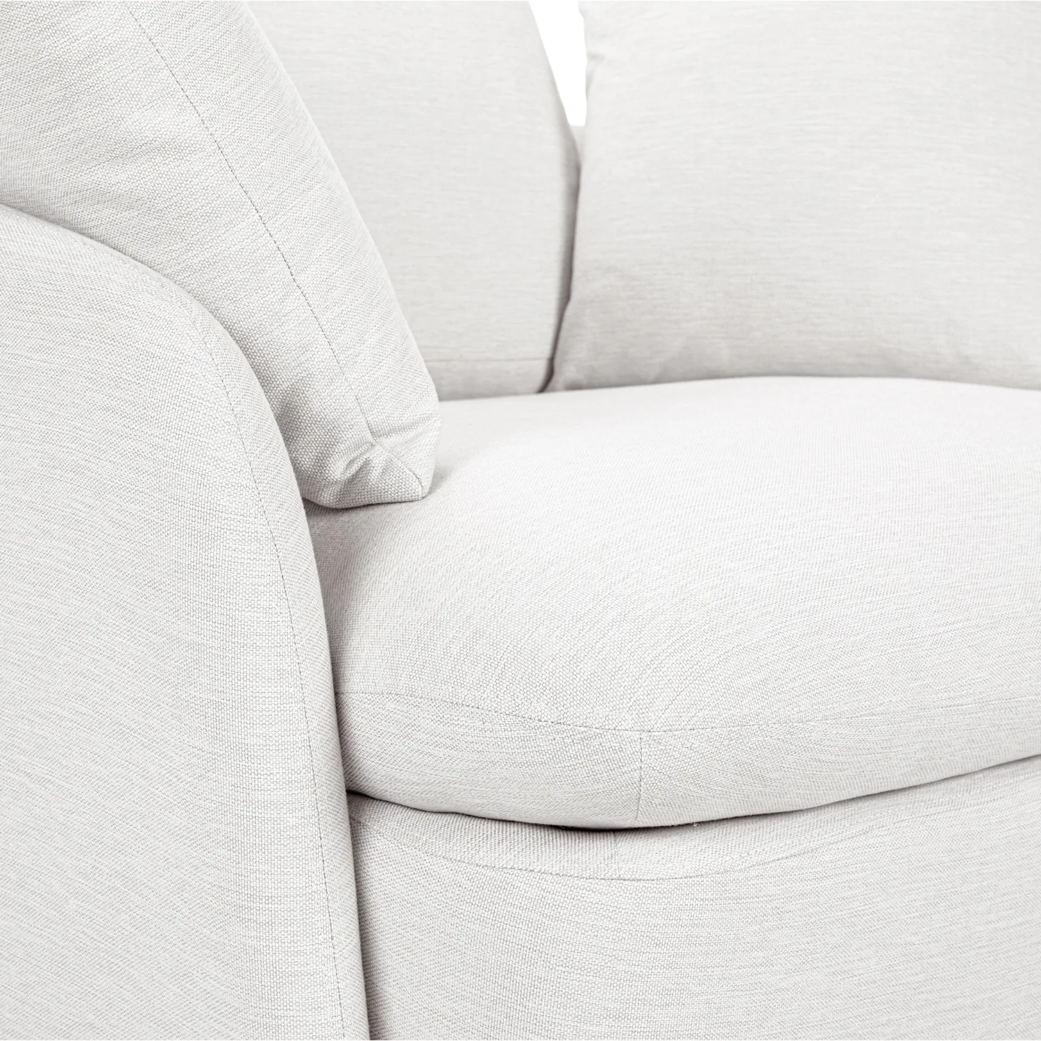 Leigh 47_ Grand Swivel Lounge Chair - Silver Ivory - Image 9