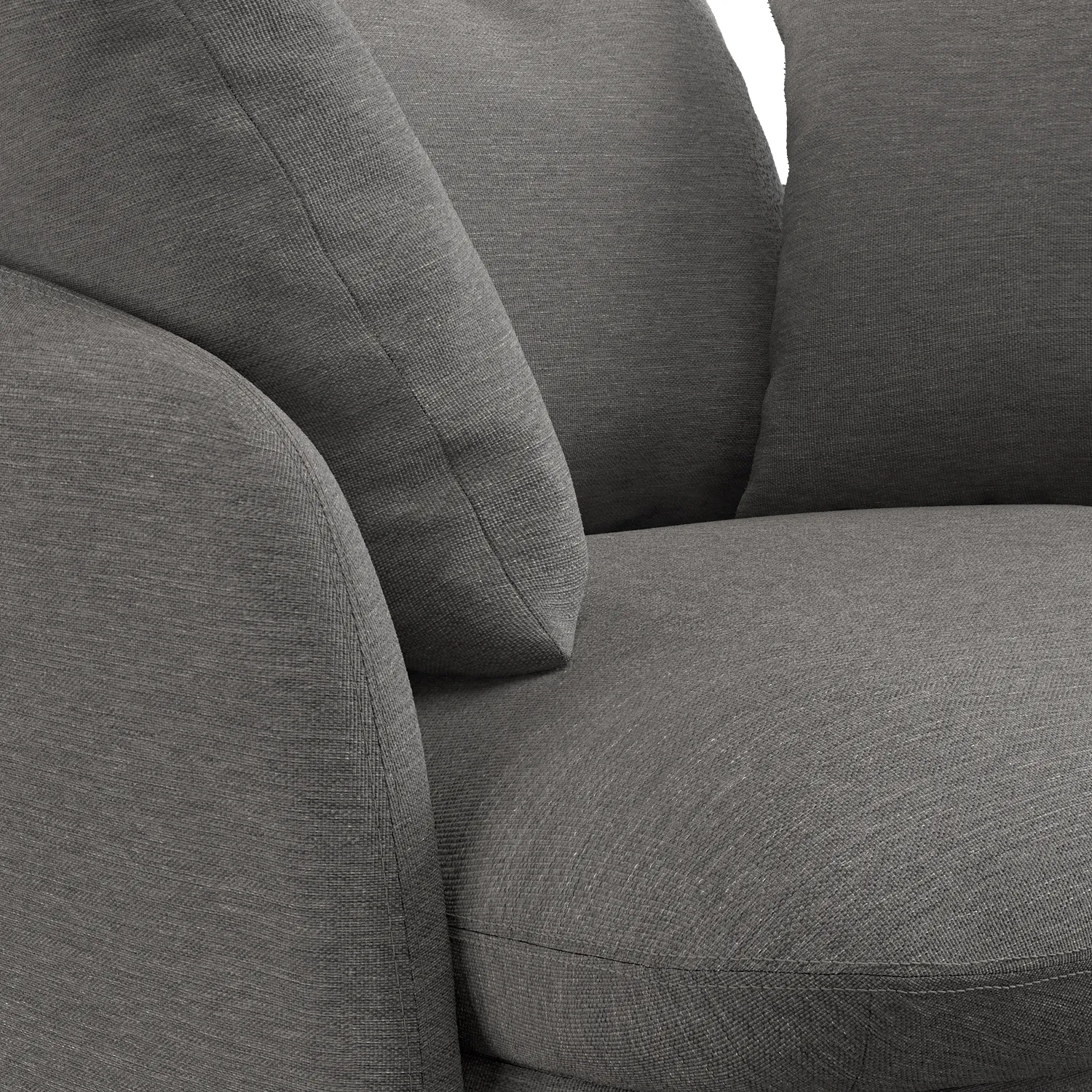 Leigh 47_ Grand Swivel Lounge Chair - Silver Gray - Image 10