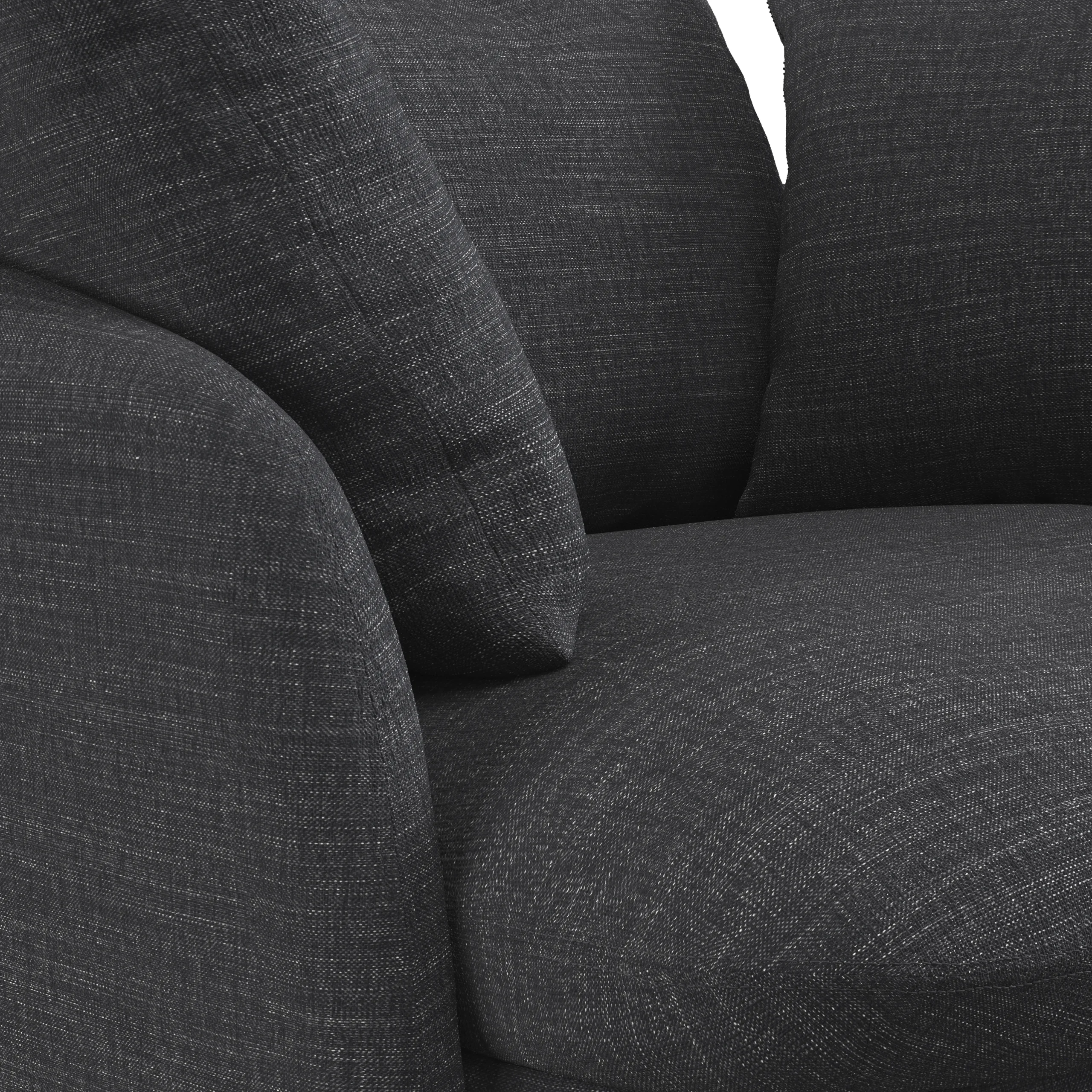 Leigh 47_ Grand Swivel Lounge Chair - Napa Charcoal - Image 4