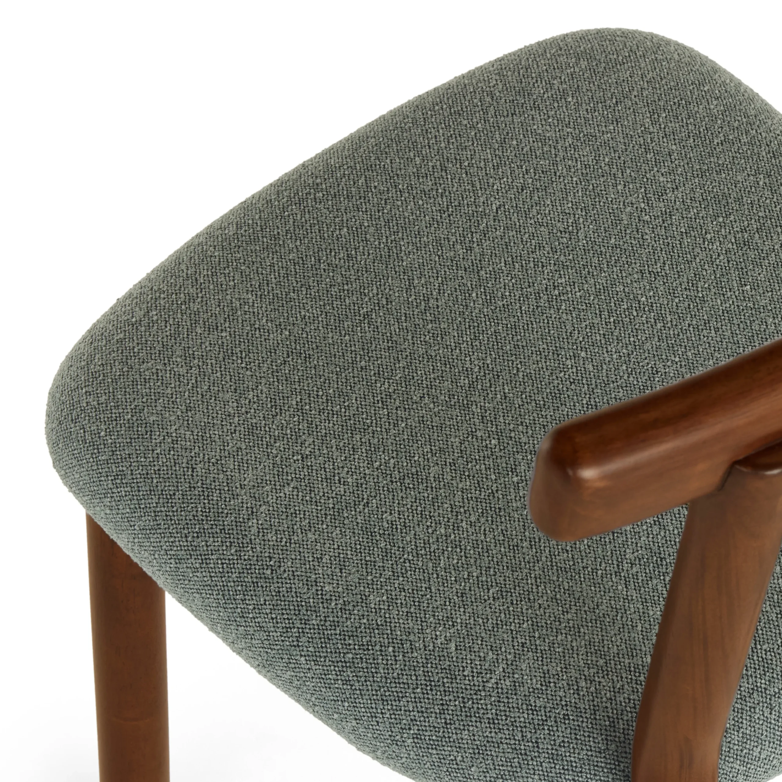 Ulka Dining Chair - Walnut and Ratine Green - Image 8