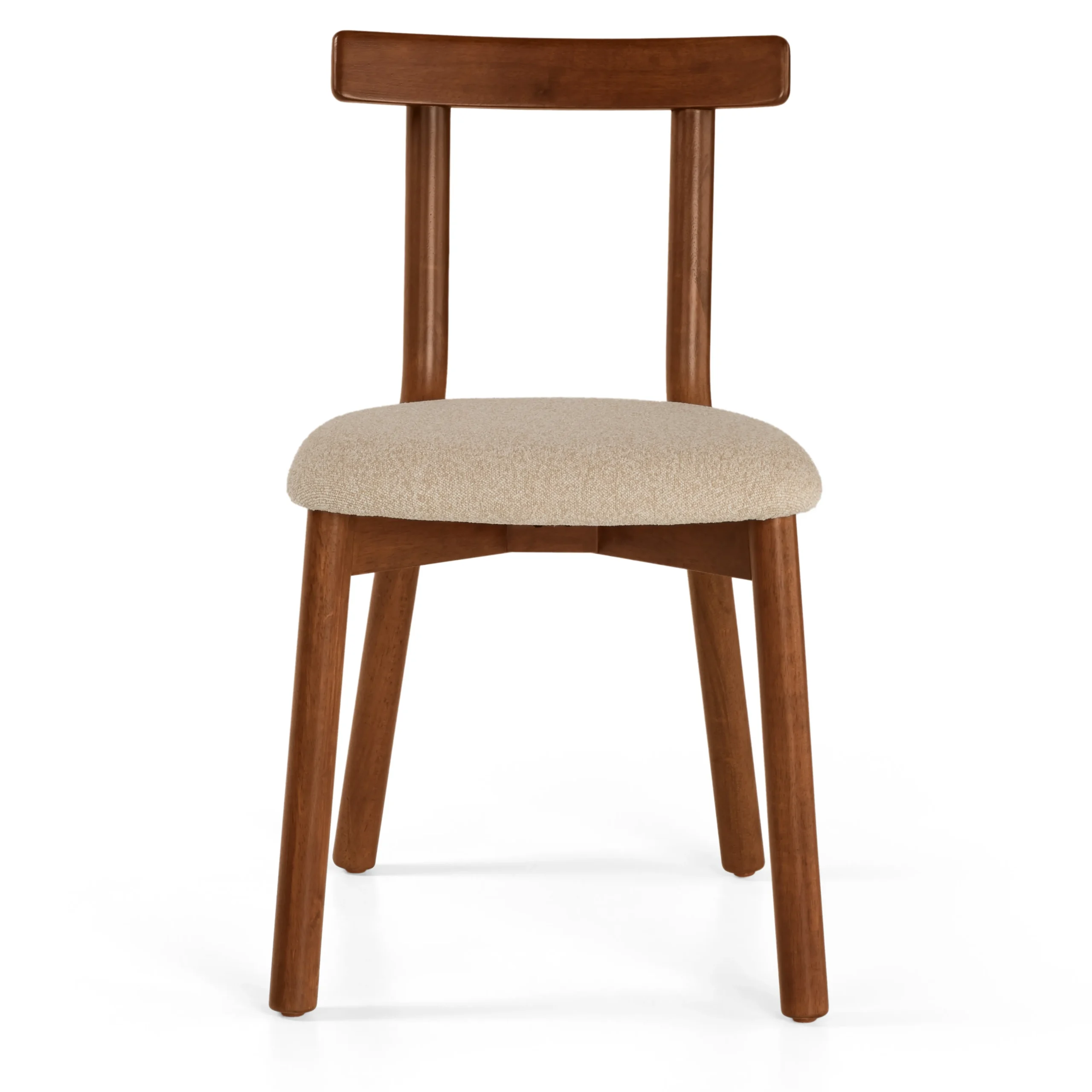 Ulka Dining Chair - Walnut and Ratine Buff - Image 8