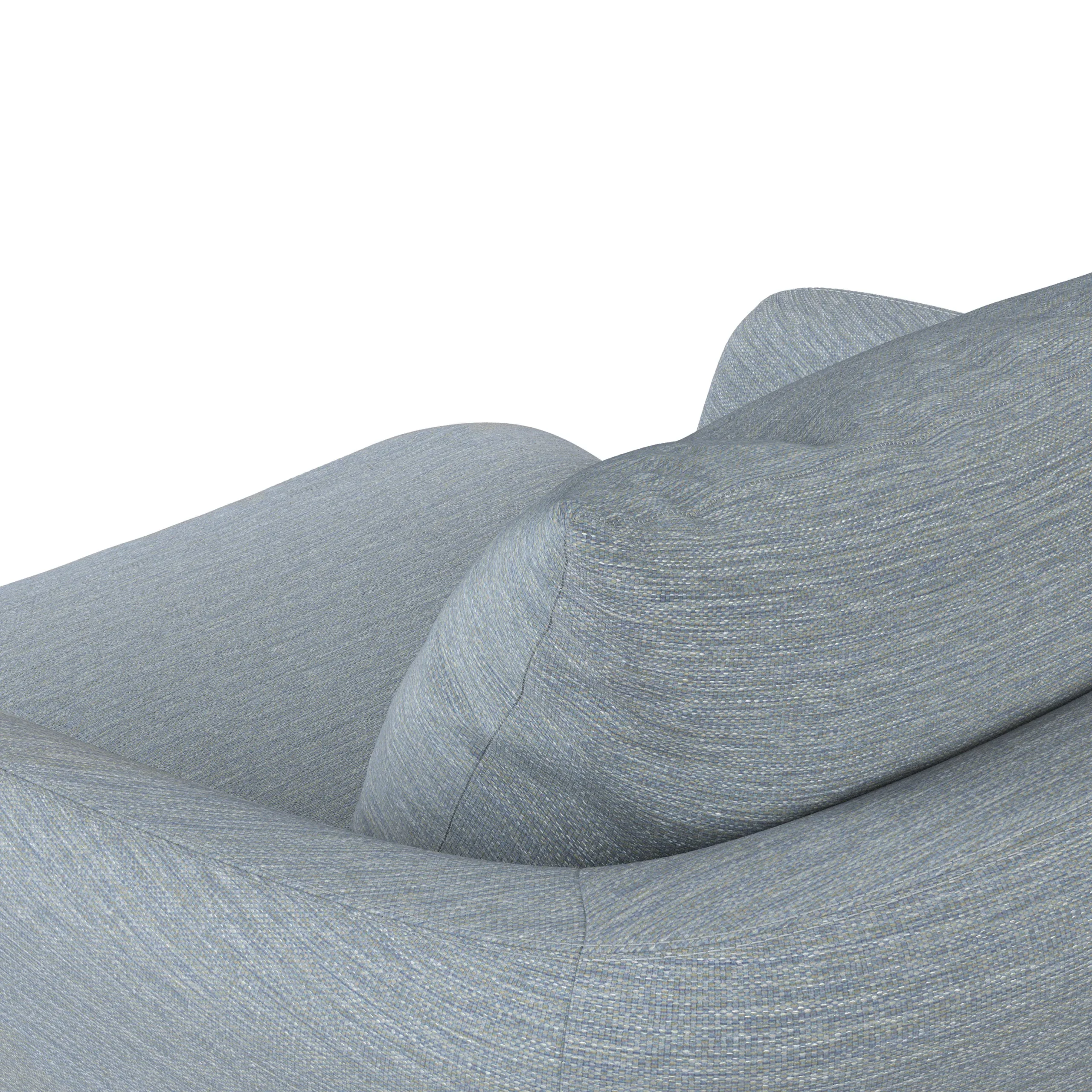 Leigh 33_ Swivel Lounge Chair - Silver Light Blue - Image 6