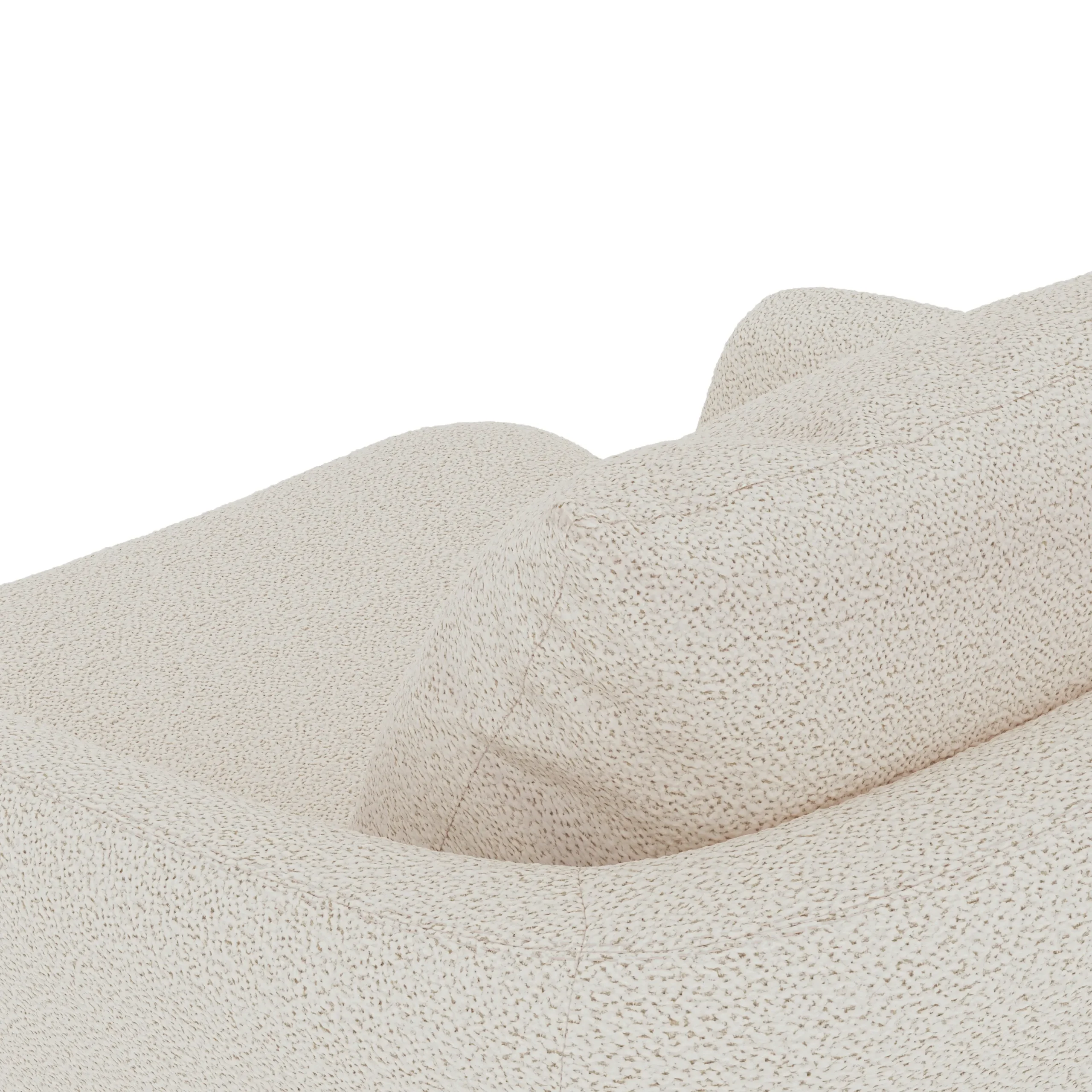 Leigh 33_ Swivel Lounge Chair - Ivory Wool Bouclé - Image 9