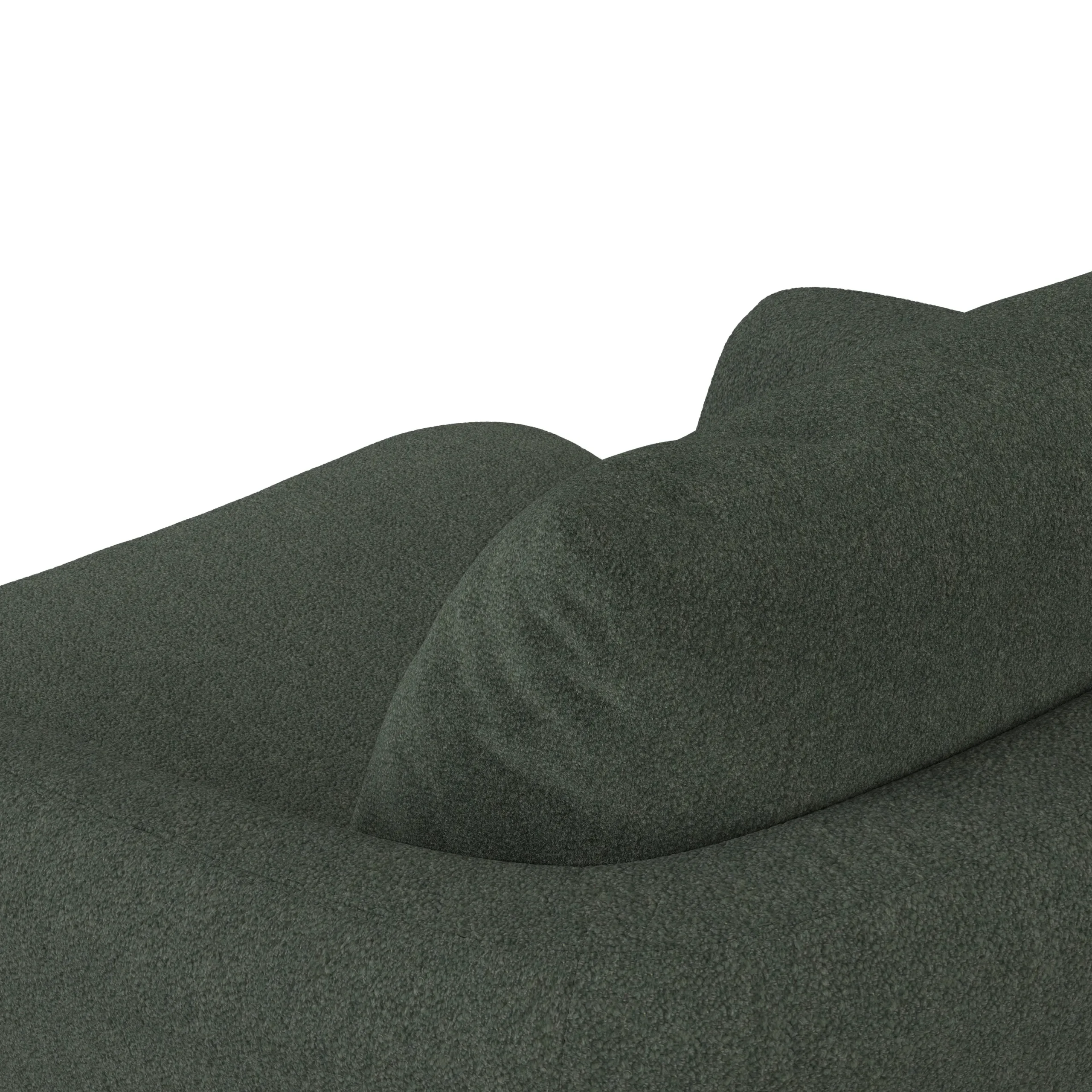 Leigh 33_ Swivel Lounge Chair - Green Wool Bouclé - Image 10