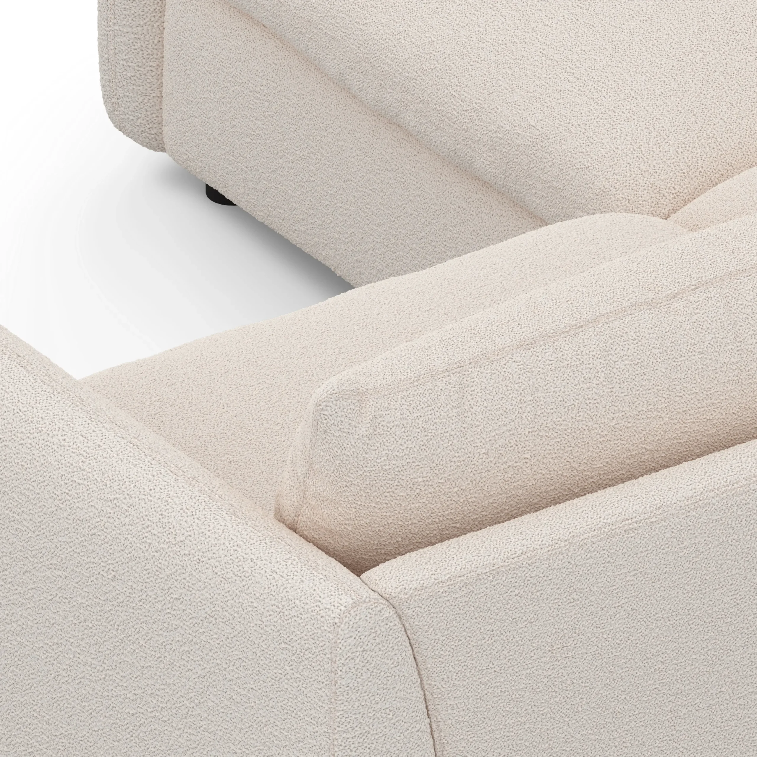 Leigh 87_ Modular Corner Sectional - Ivory Wool Bouclé - Image 8