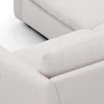 Leigh 87_ Modular Corner Sectional - Silver Ivory