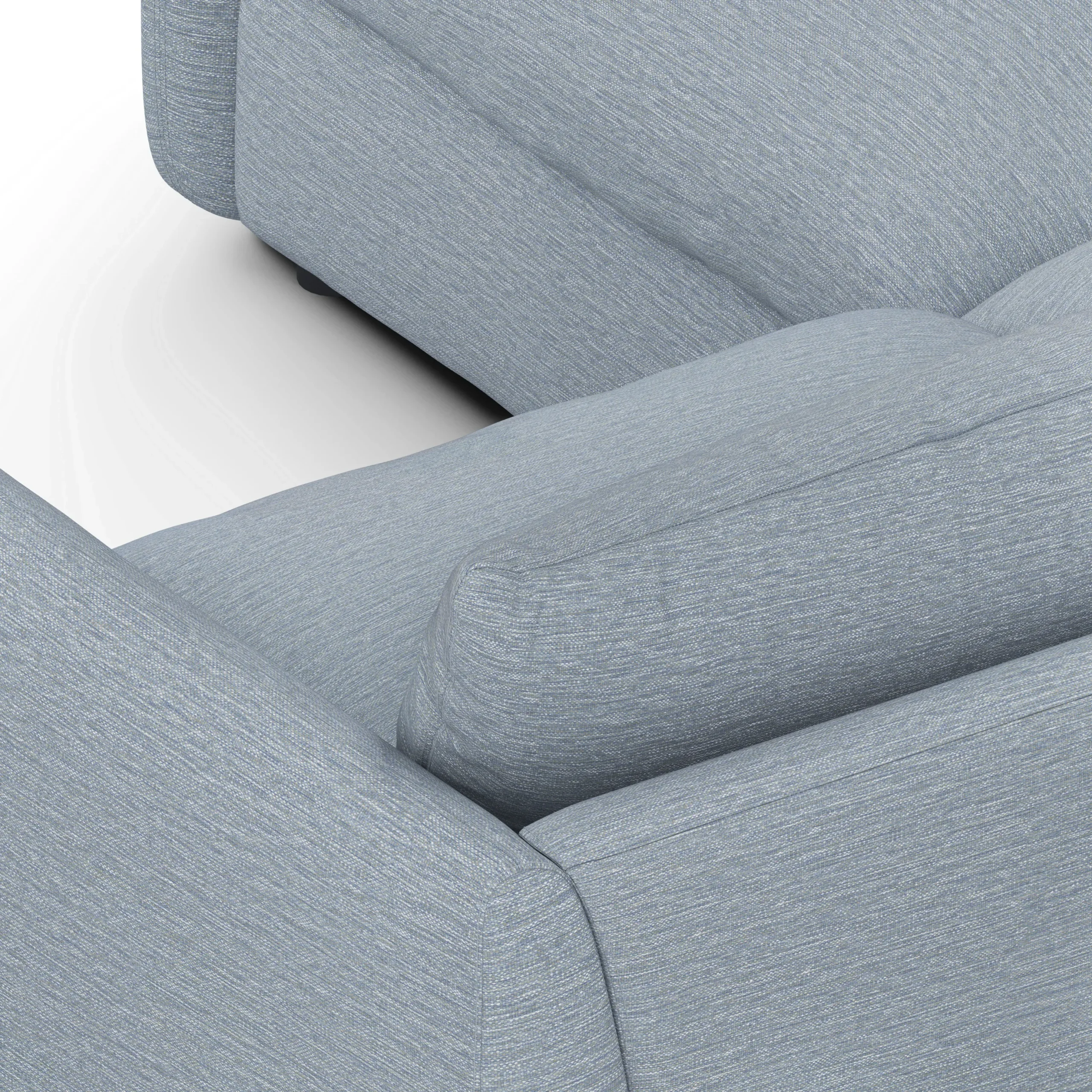 Leigh 87_ Modular Corner Sectional - Silver Light Blue - Image 8