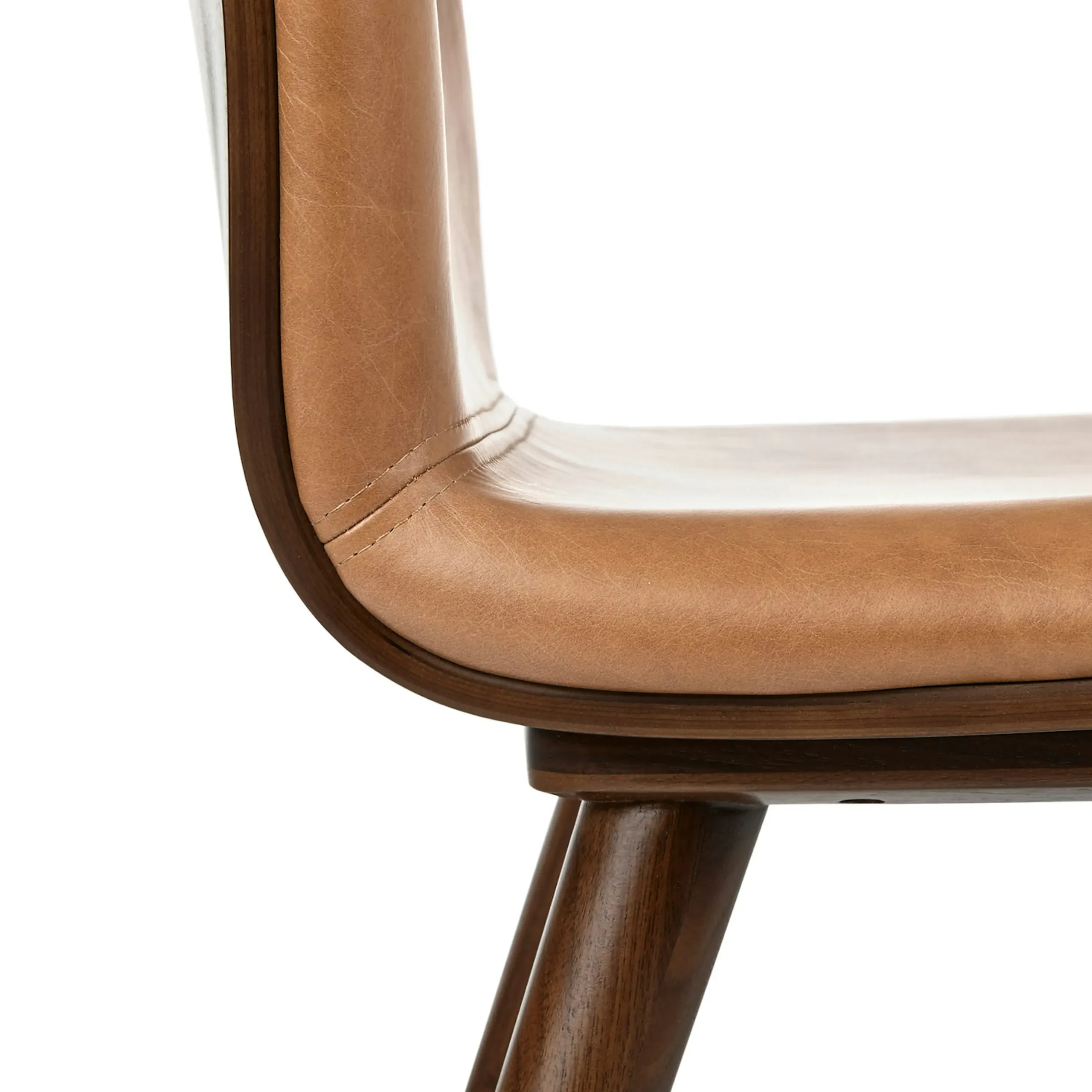 Sede Leather Dining Chair - Walnut and Toscana Tan - Image 8