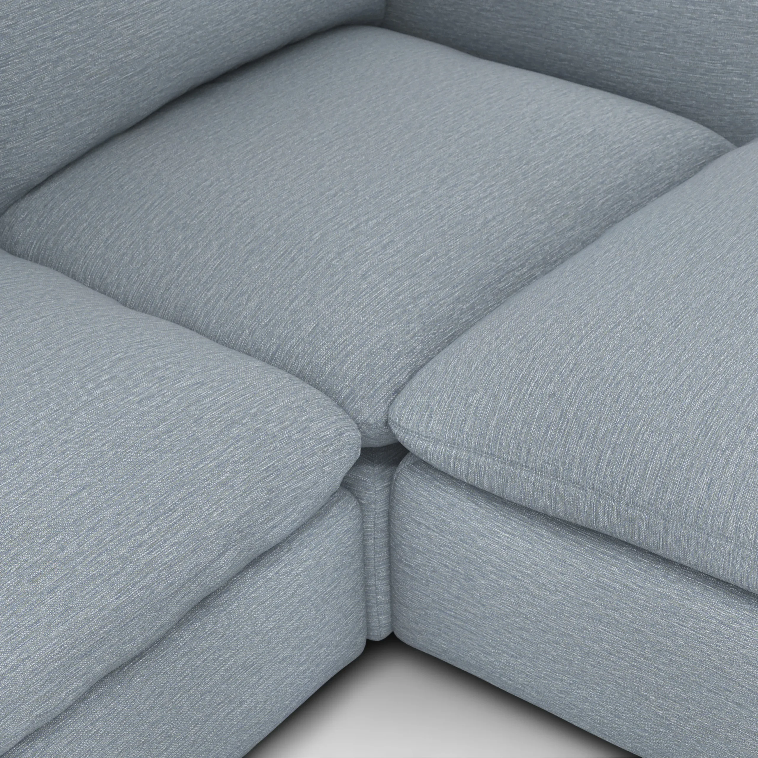 Leigh 92_ Modular Sectional - Silver Light Blue - Image 8