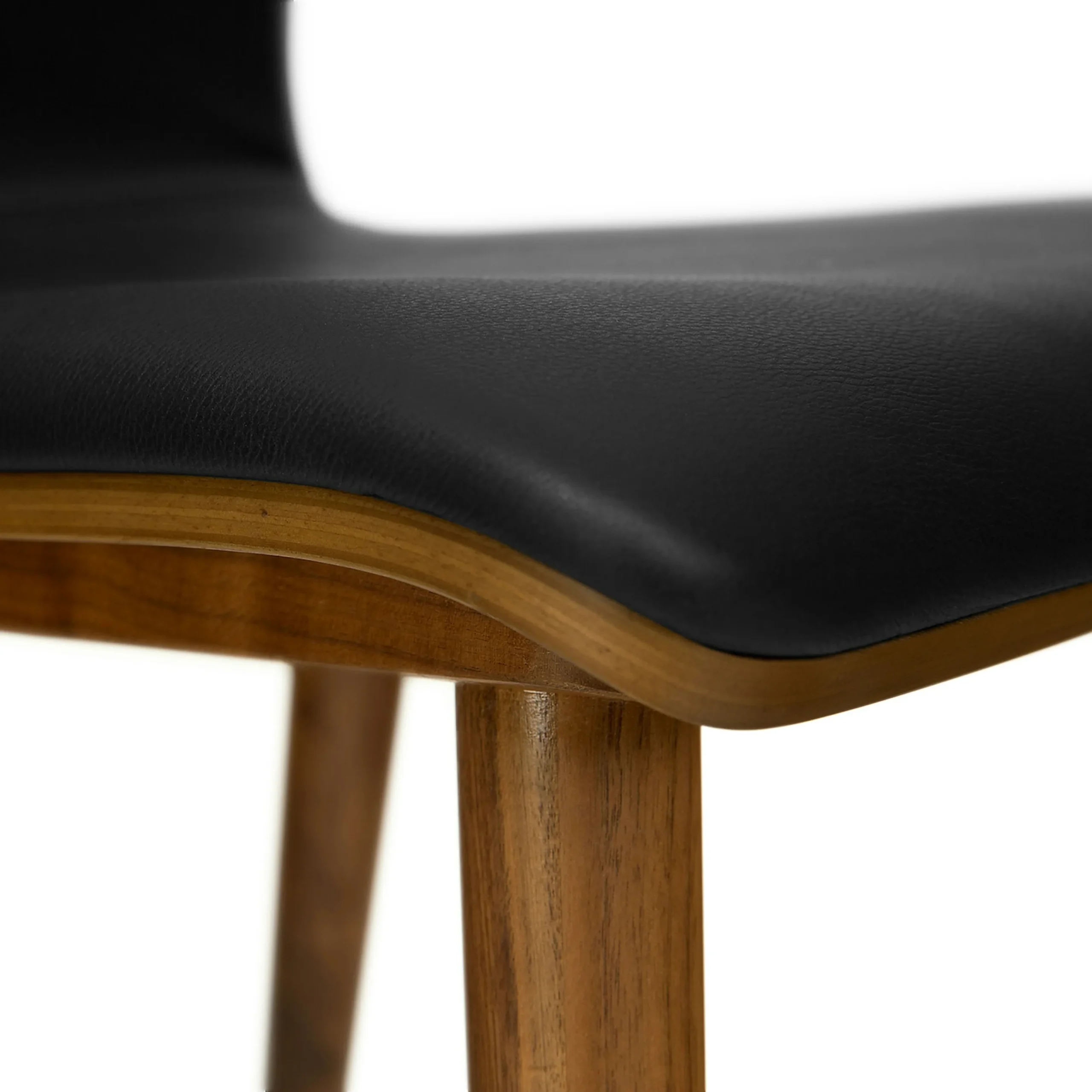 Sede Leather Dining Chair - Walnut and Black - Image 8