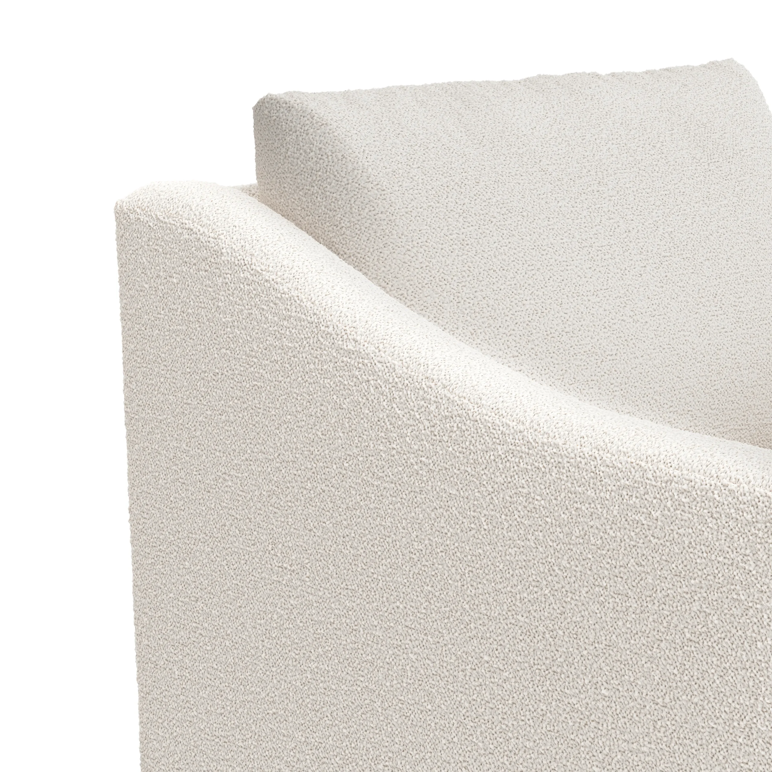Landry 32.25_ Swivel Lounge Chair - Ivory Wool Bouclé - Image 9