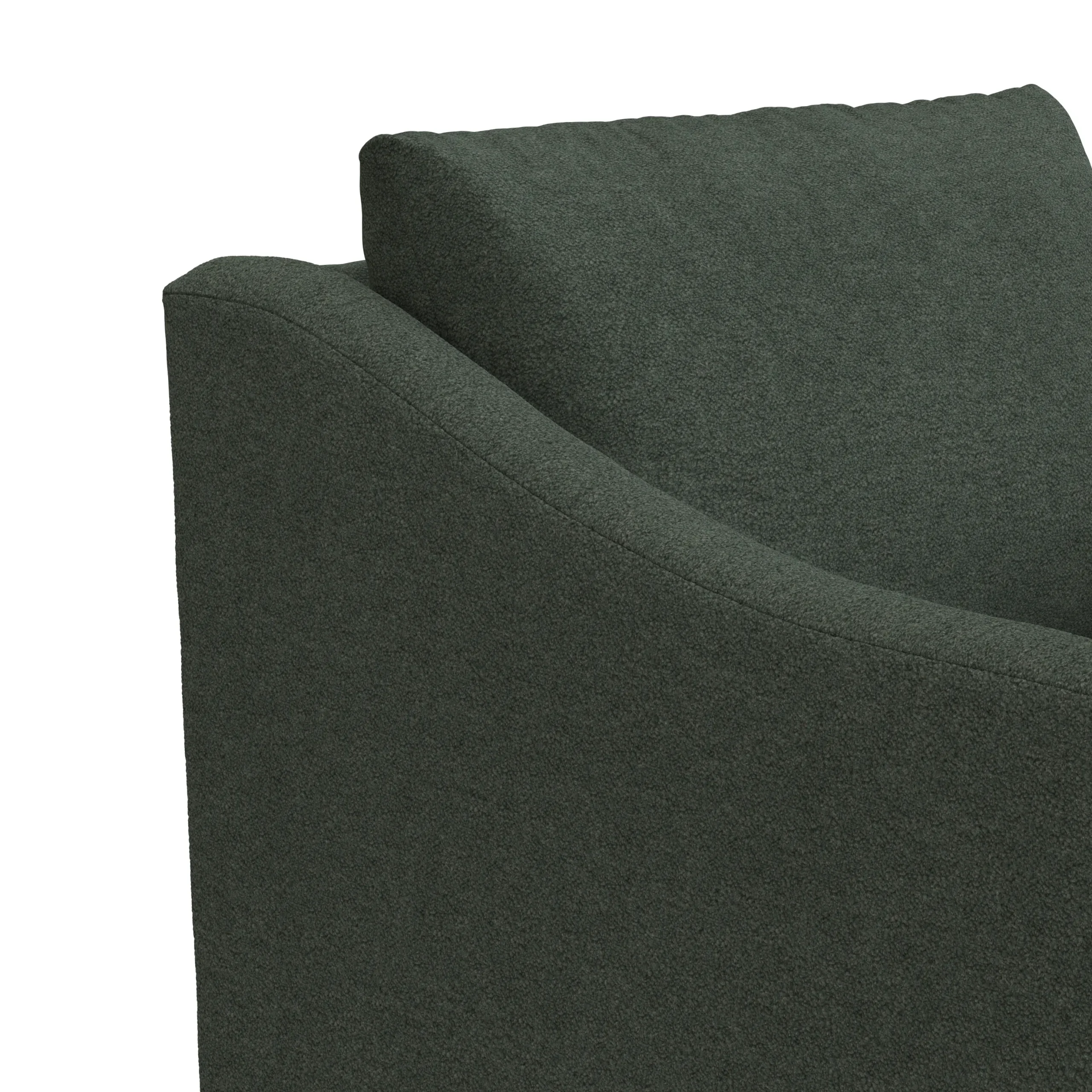 Landry 32.25_ Swivel Lounge Chair - Green Wool Bouclé - Image 10