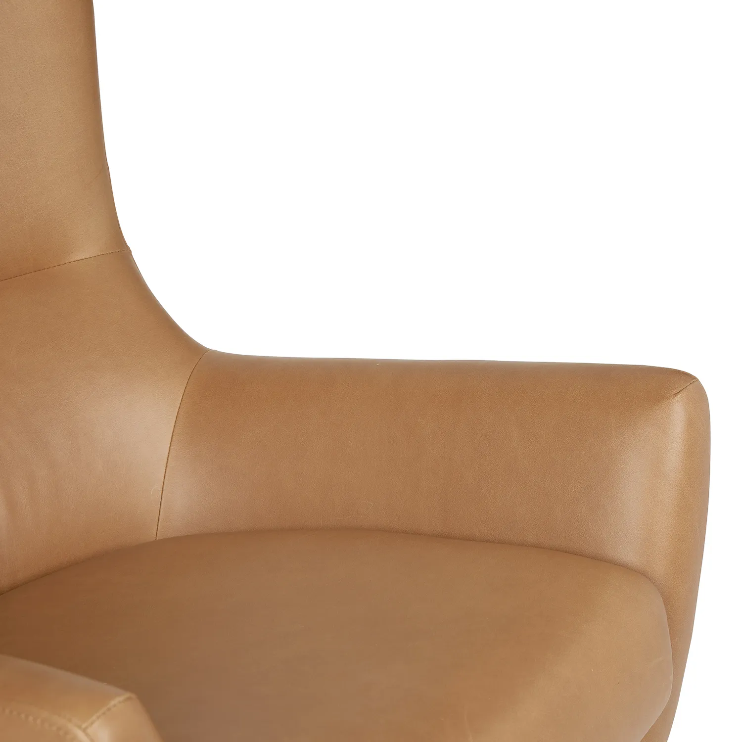 Agga 31_ Leather Swivel Lounge Chair - Charme Tan - Image 12