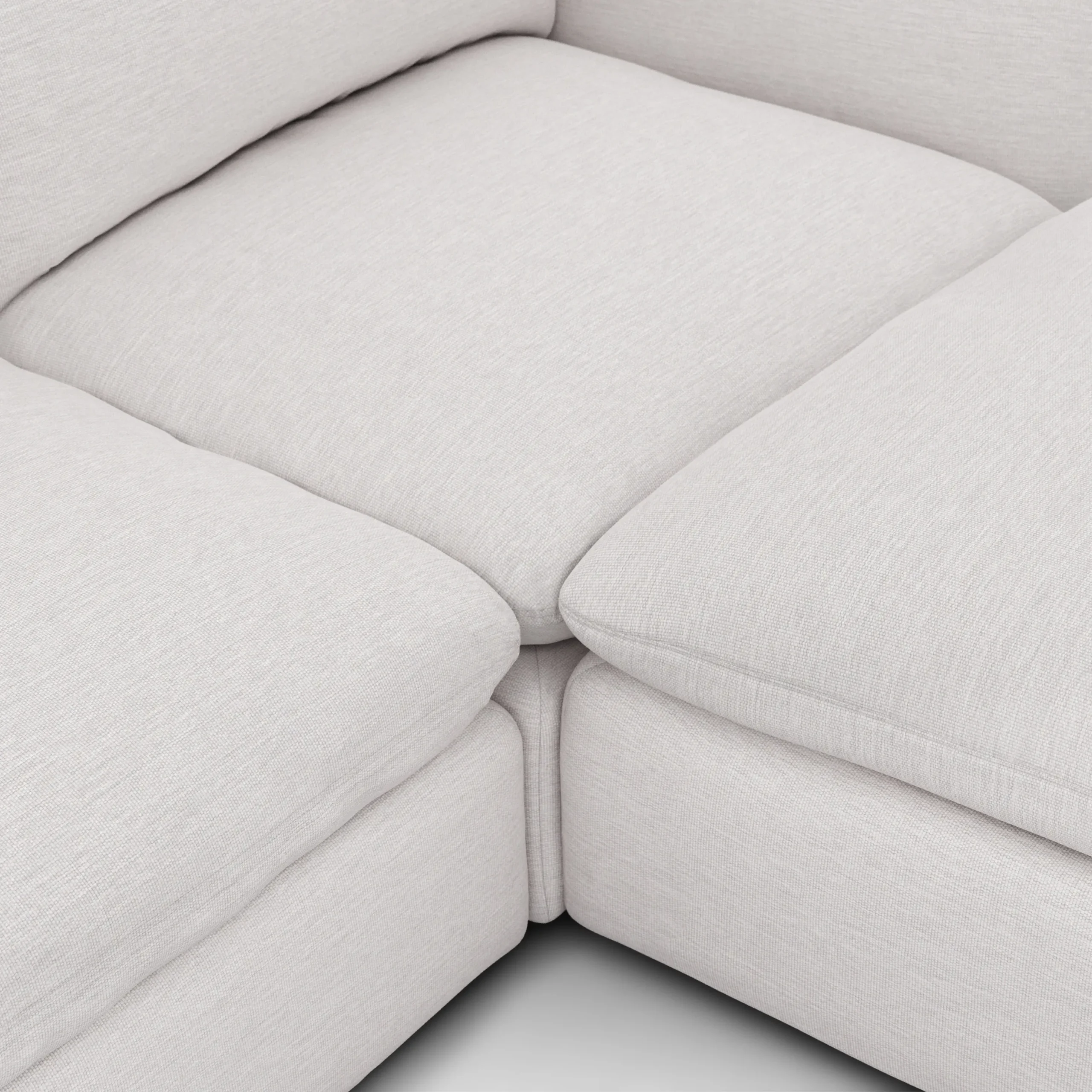 Leigh 92_ Modular Sectional - Silver Ivory - Image 8